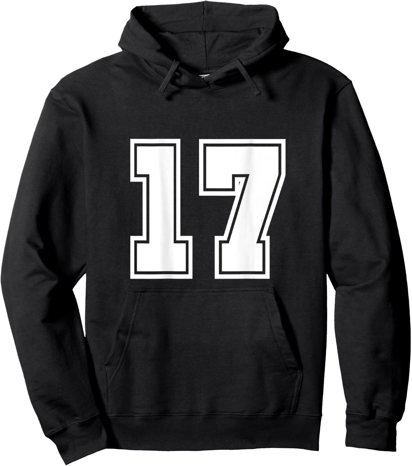 Number 17 No. Seventeen #17 Sport Jerseys Player Hoodie - Hoodie | Black