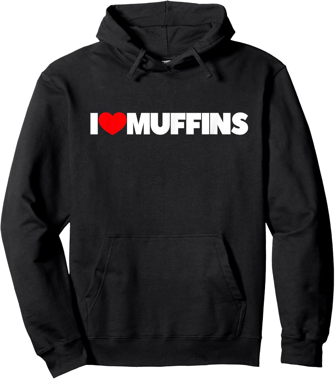 I Love Muffins Hoodie - Hoodie | Black
