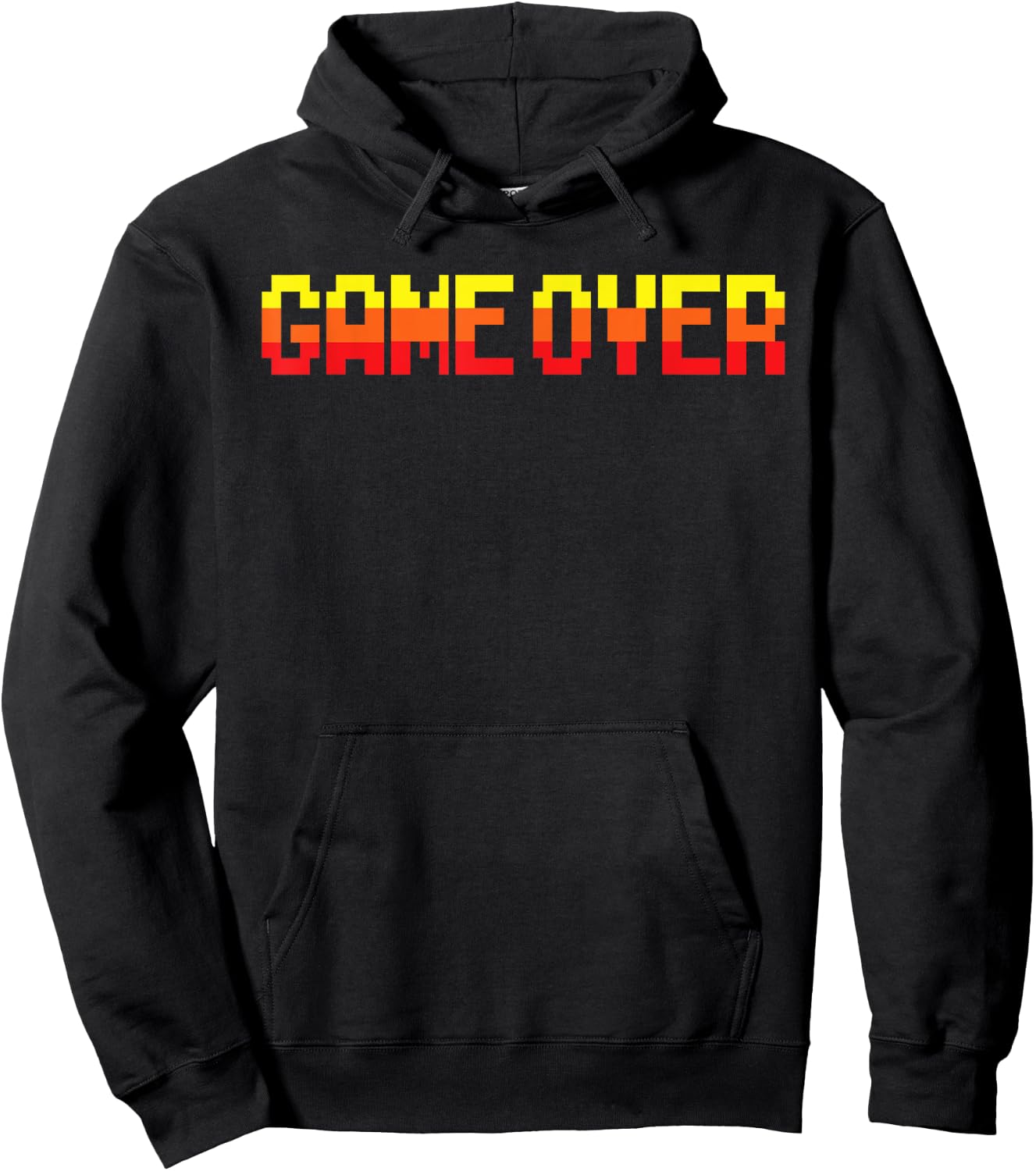 Vintage Pixelated Game Over 80s Arcade Hoodie - Hoodie | Black