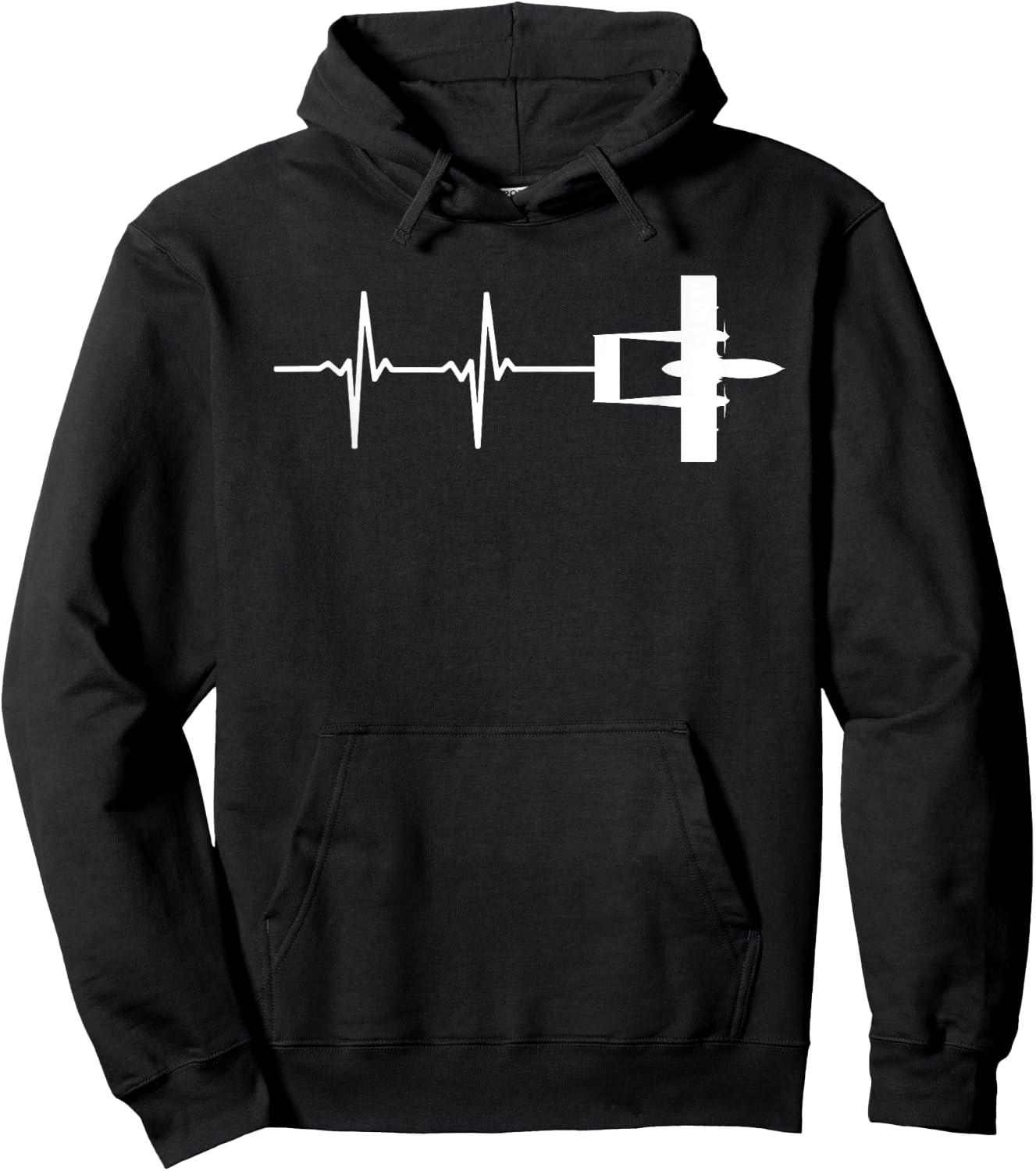 EKG Heartbeat OV-10 Bronco Military Plane Shirt Hoodie - Hoodie | Black