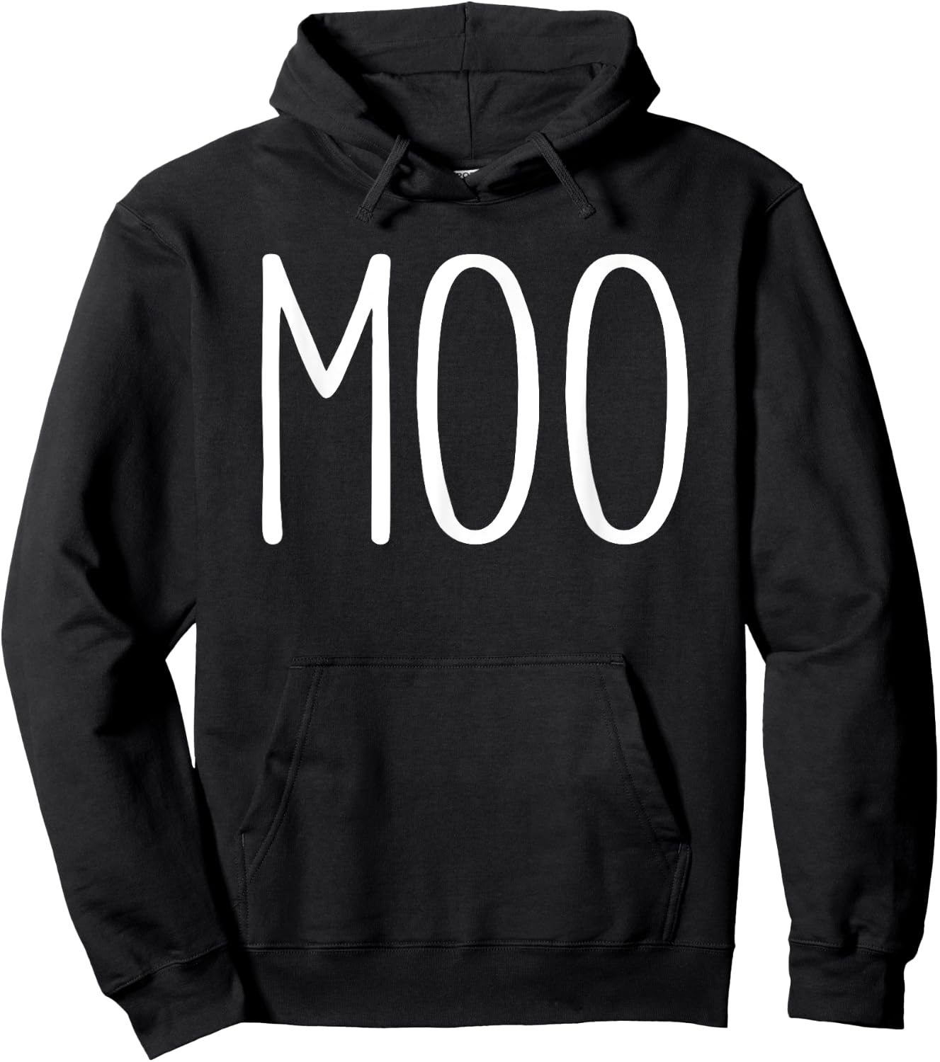Moo Shirt Funny Adult Men Women Cow Goes Moo Costume Hoodie - Hoodie | Black