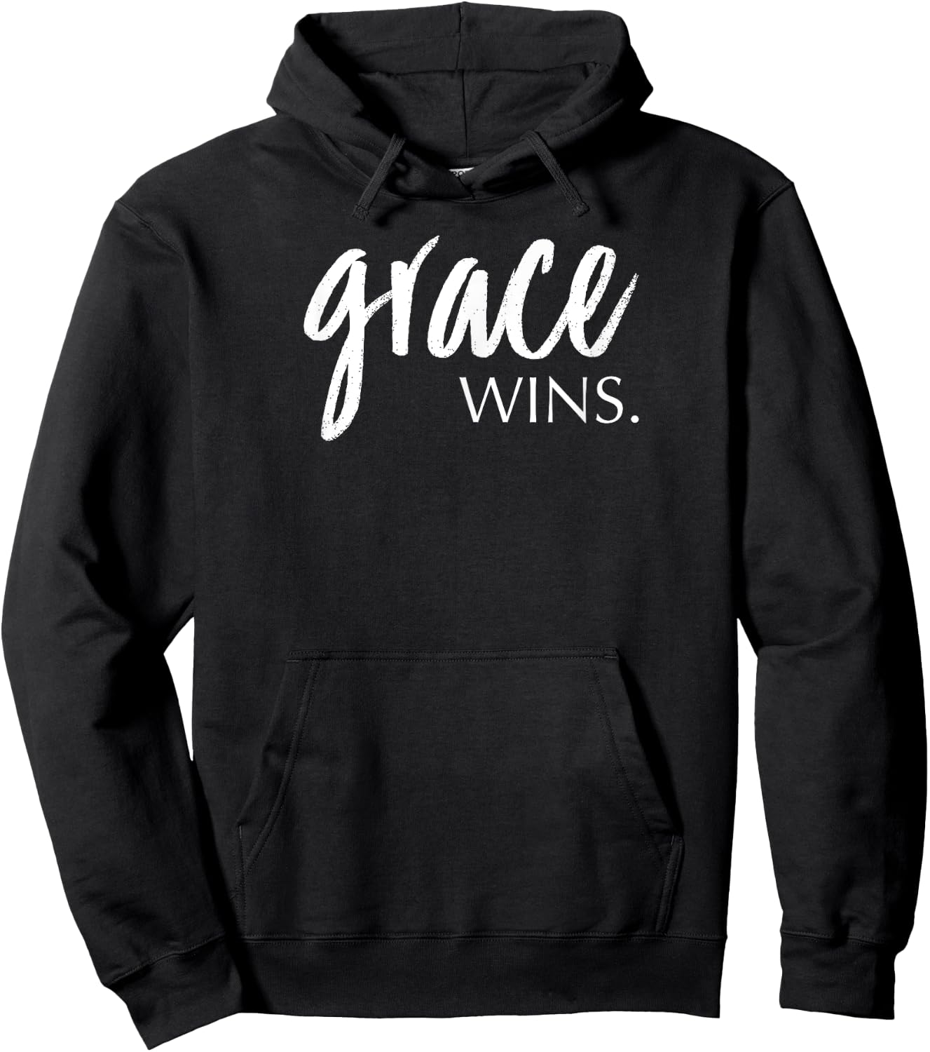 Grace Wins. Christian Apparel Hoodie - Hoodie | Black