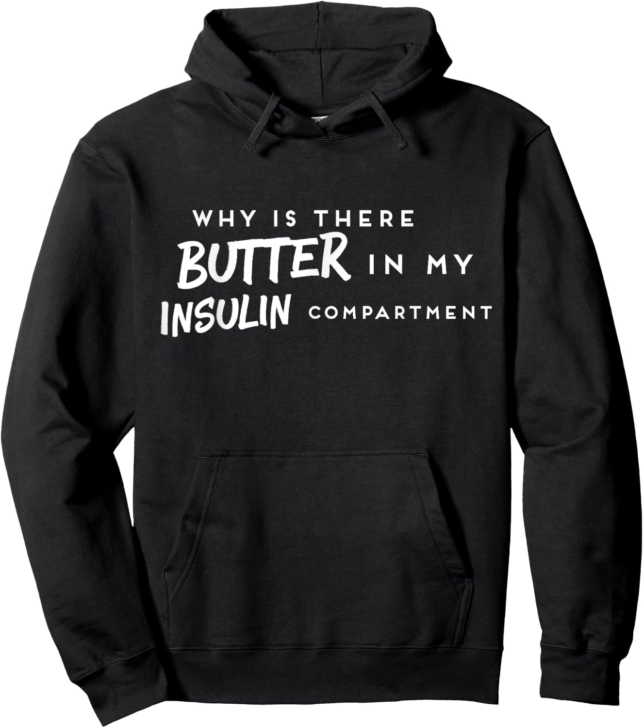 Diabetic Funny T1D Diabetes Awareness Insulin Hoodie - Hoodie | Black