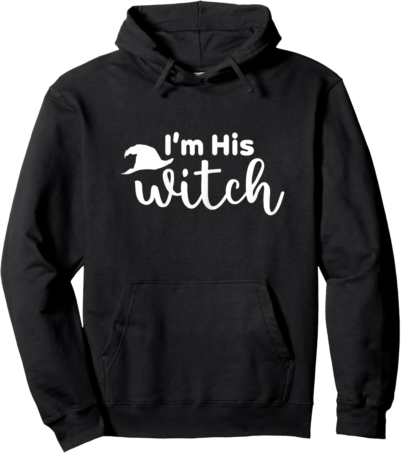 Halloween I'm His Witch Matching Funny Costume For Couples Hoodie - Hoodie | Black