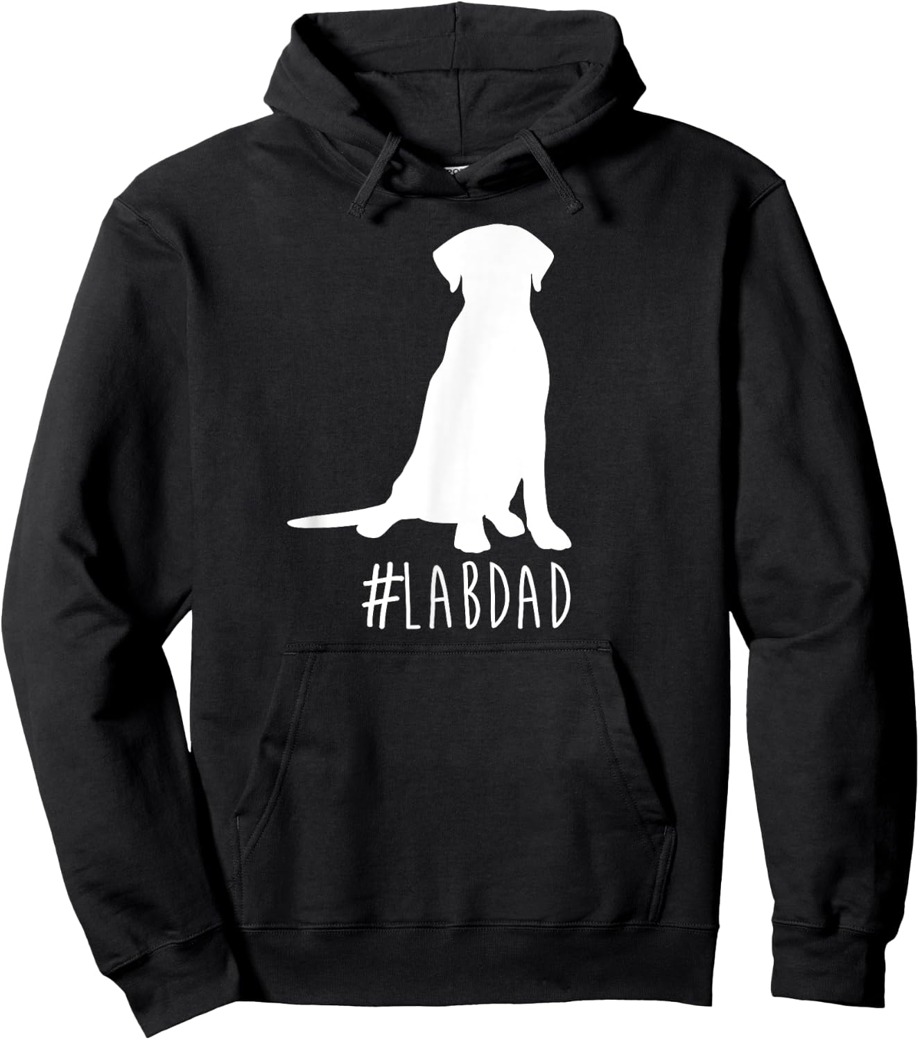 Hashtag Lab Dad . Labrador Retriever Dad shirt. Hoodie - Hoodie | Black