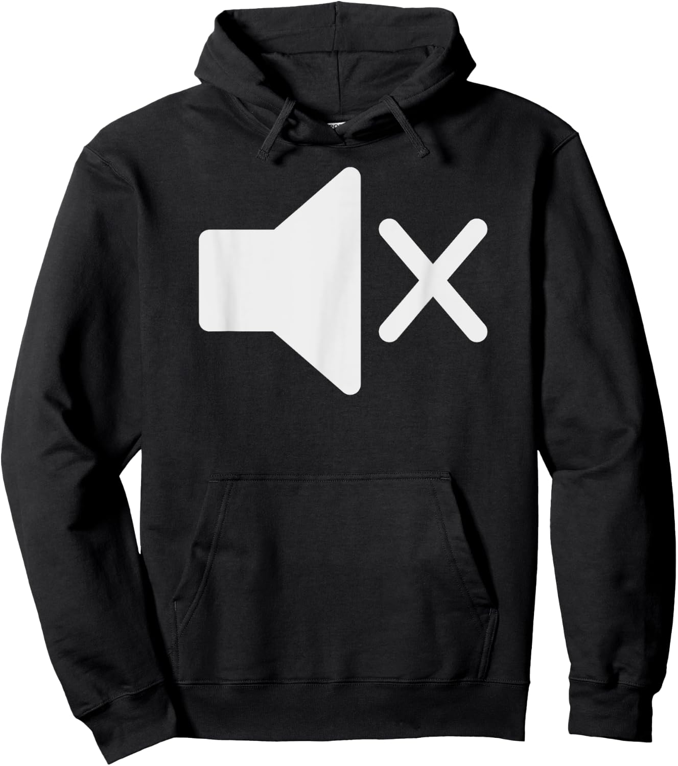 Mute Symbol - Funny for Deaf Mute or Introverts Hoodie - Hoodie | Black