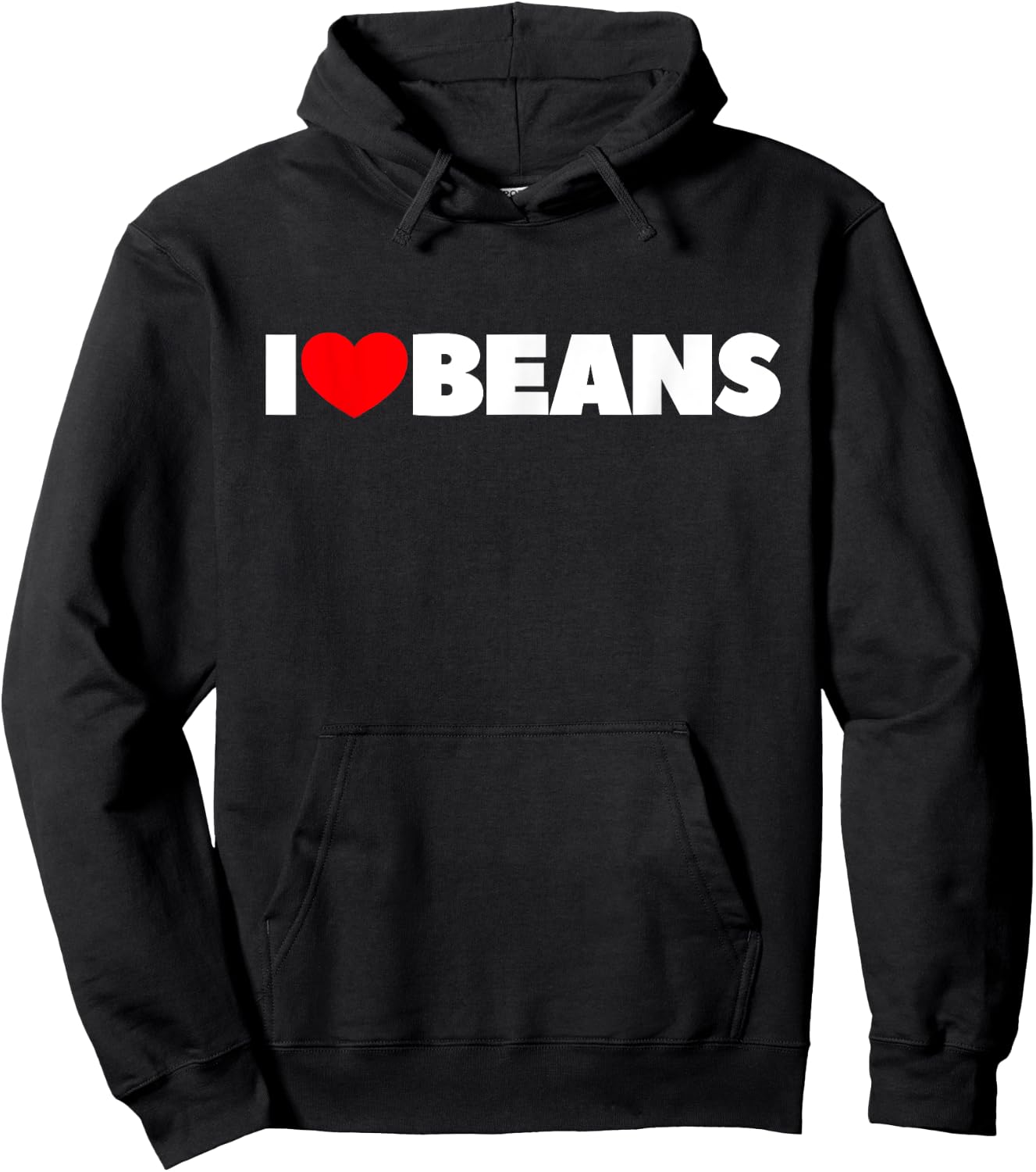 I Love (Heart) Beans Hoodie - Hoodie | Black