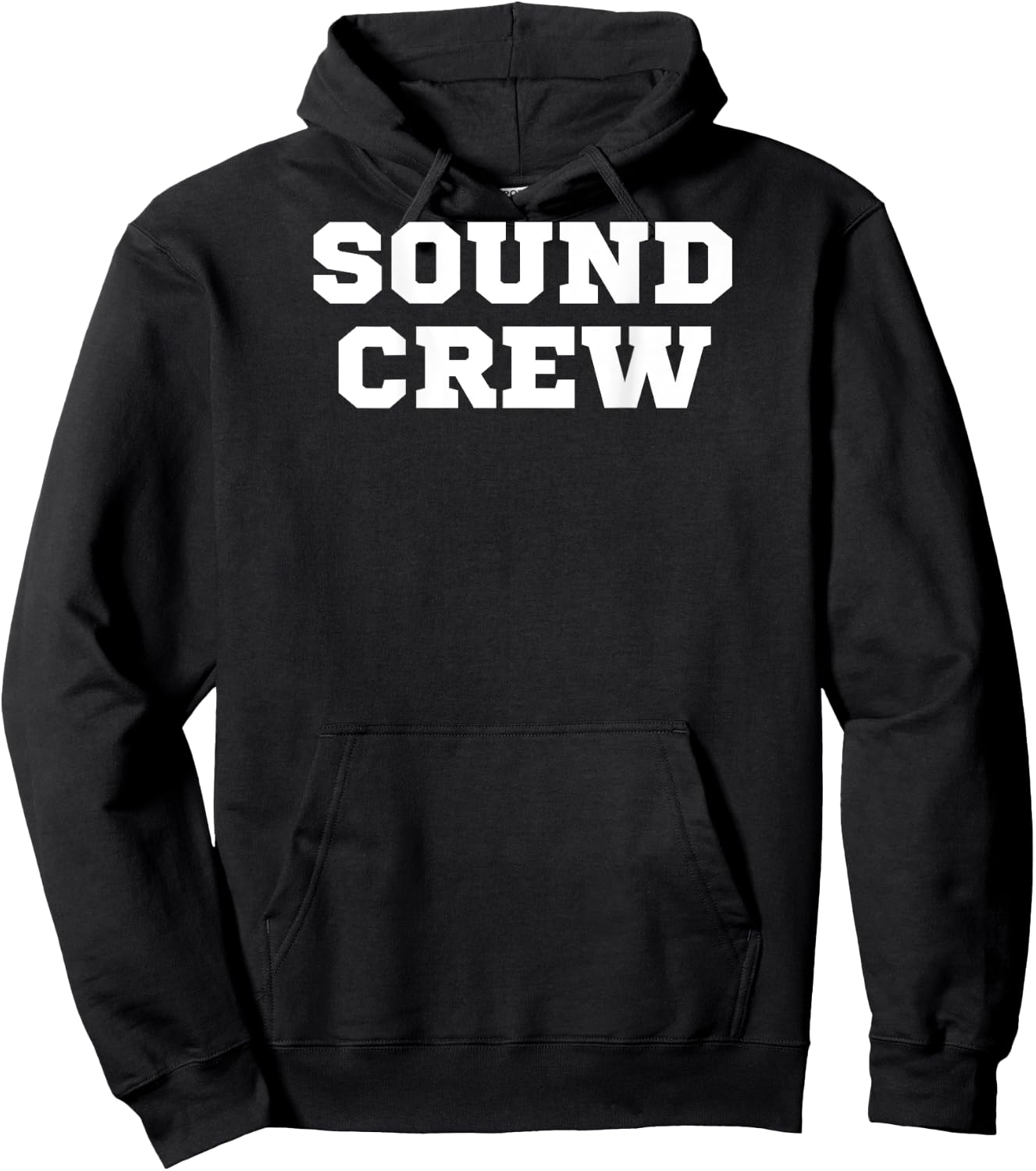 SOUND CREW on back t shirt - Black Hoodie - Hoodie | Black