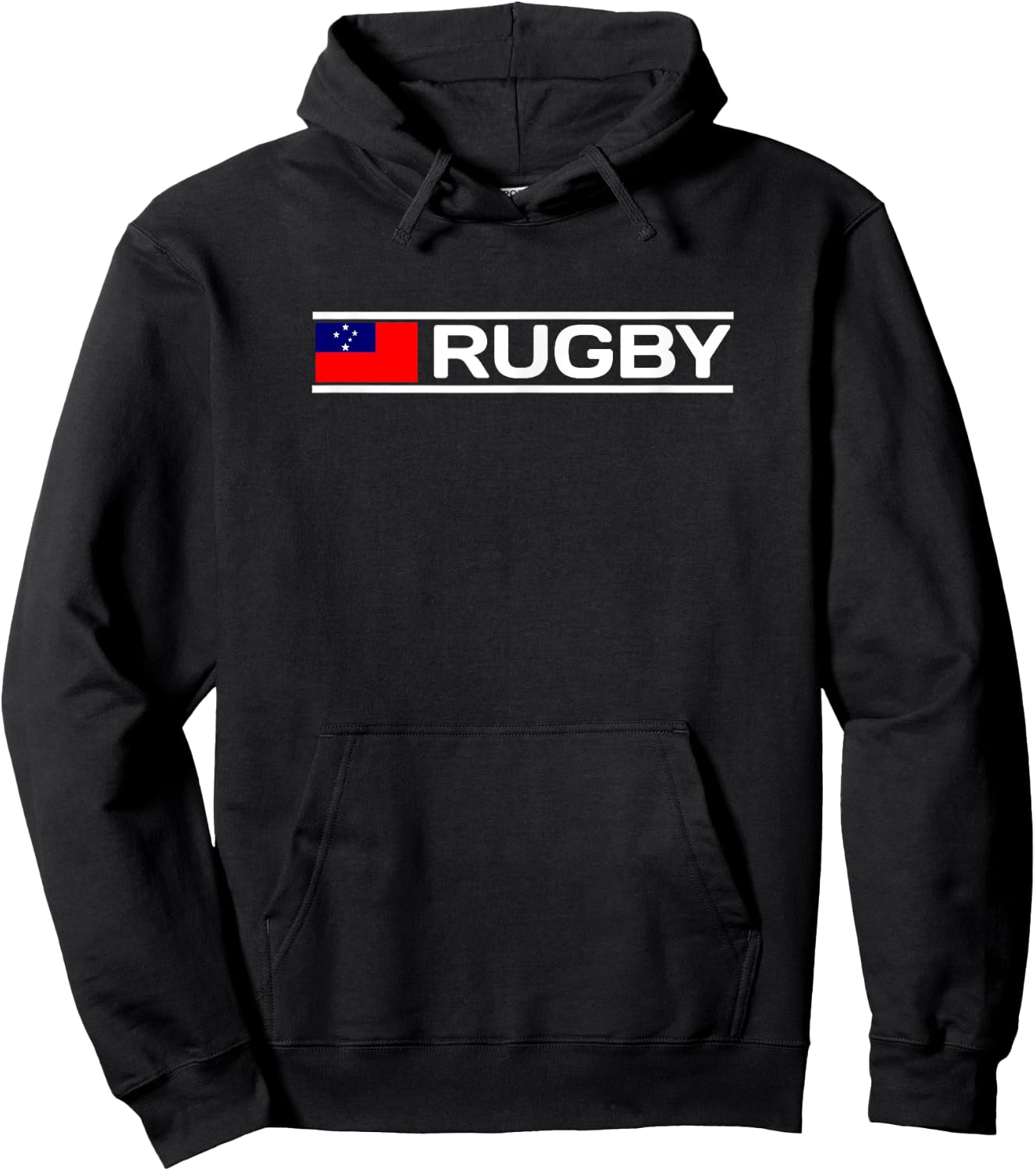 Samoa Flag Rugby Hoodie - Hoodie | Black