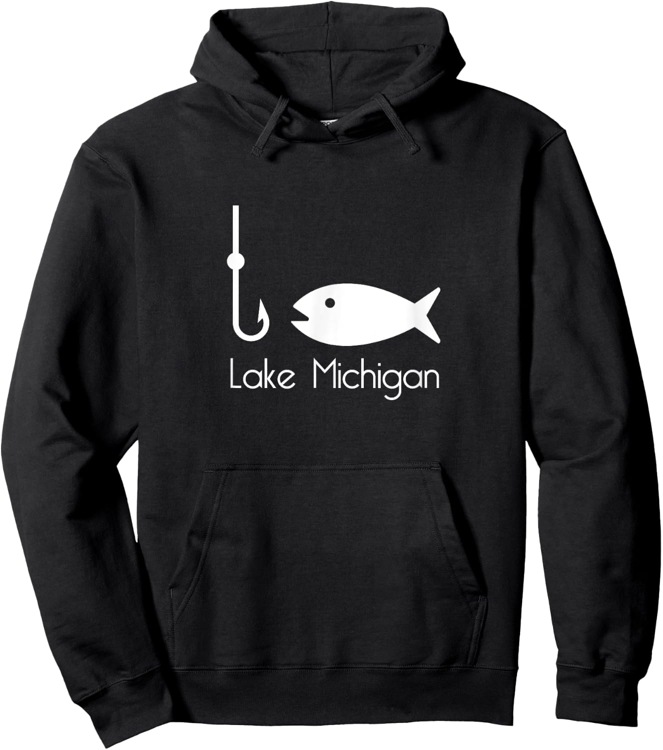 Lake Michigan Fishing - Chicago Hoodie - Hoodie | Black