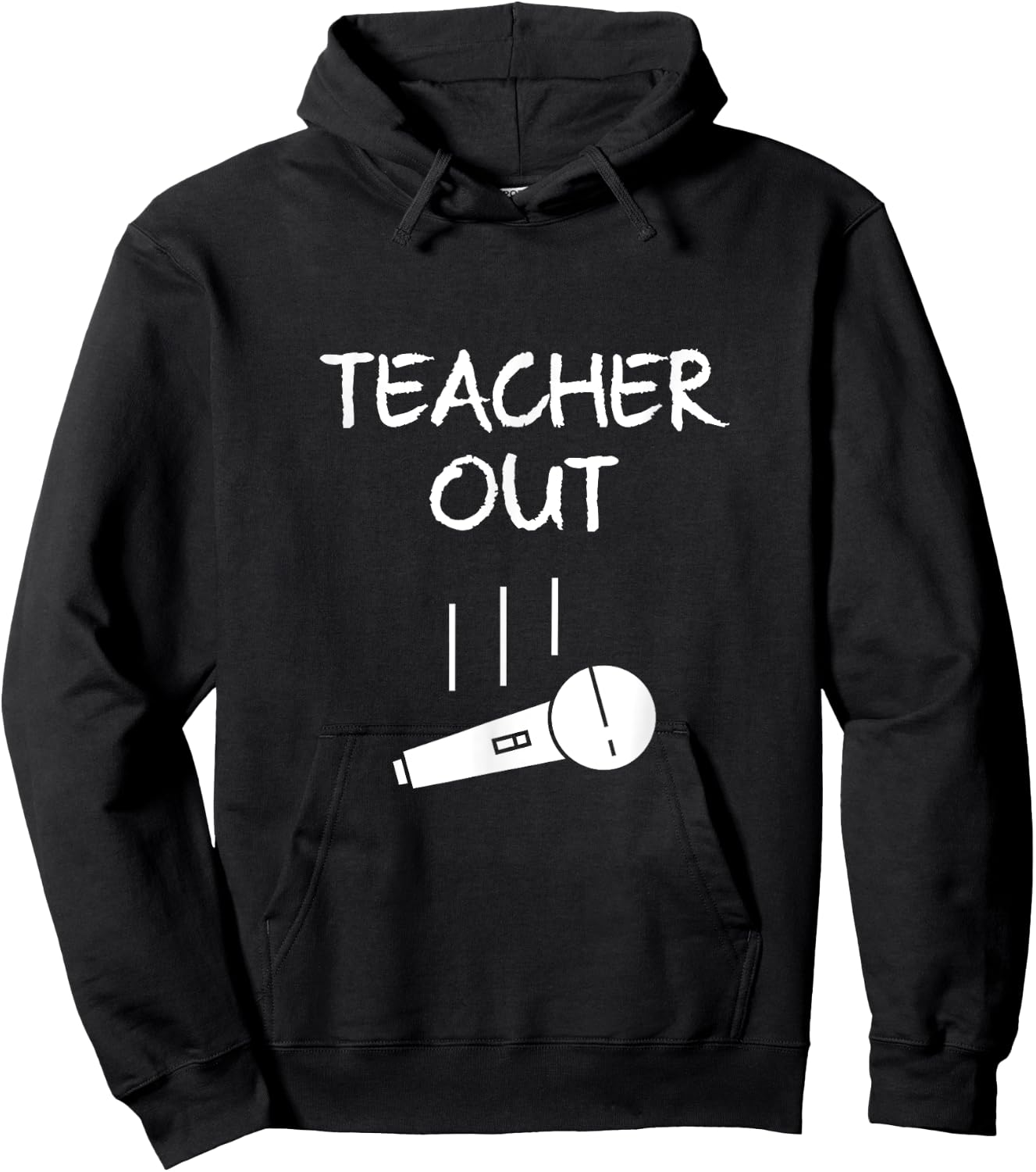 Retired Teacher Out Mic Drop Retirement End Of School Year Hoodie - Hoodie | Black