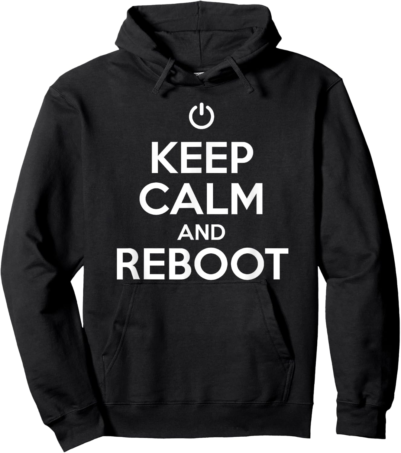 Keep Calm and Reboot Help Desk and Costumer Support Funny Hoodie - Hoodie | Black