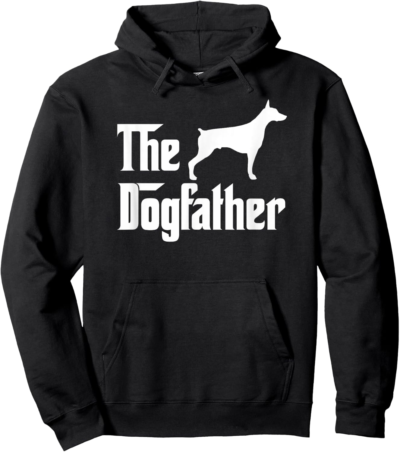 The Dogfather Doberman Silhouette Funny Dog Gift Hoodie - Hoodie | Black