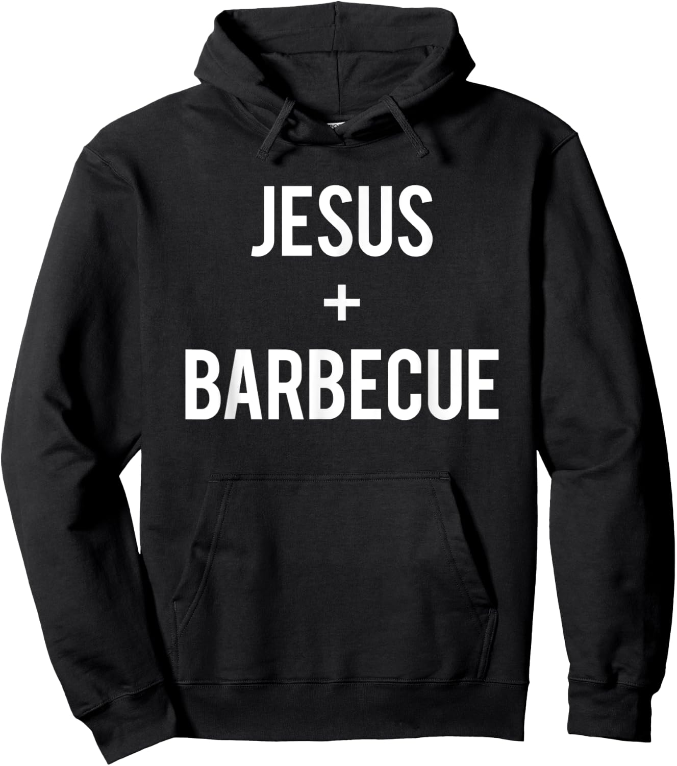 Love Jesus And BBQ Food Faith Quote Funny Christian Gift Hoodie - Hoodie | Black