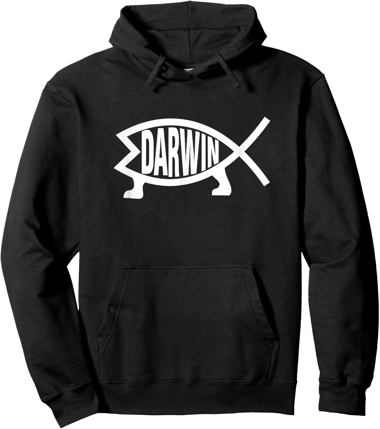 Atheist Charles Darwin Theory of Evolution Fish Hoodie - Hoodie | Black