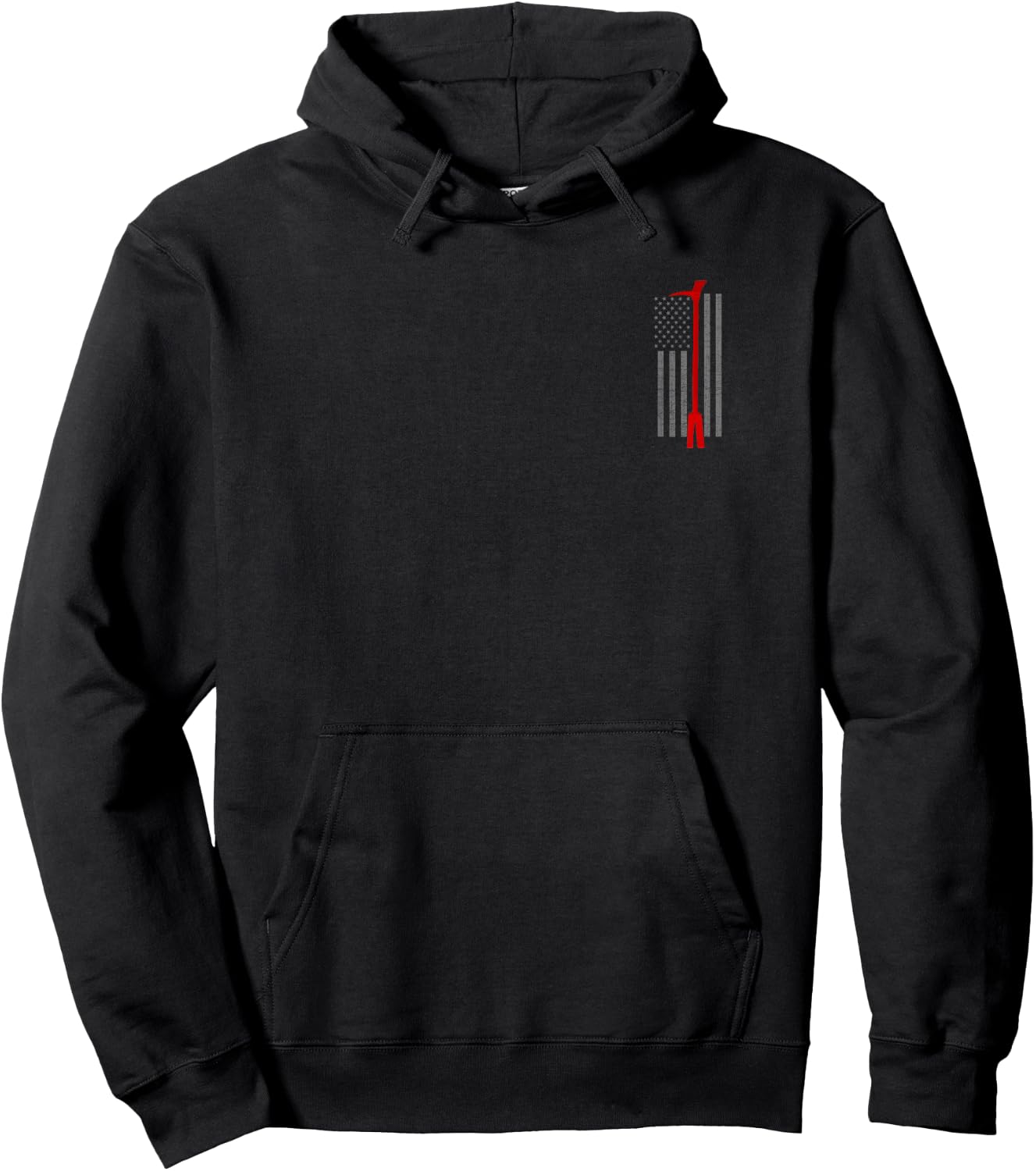 Halligan Tool Thin Red Line Flag Firefighter Shirt Hoodie - Hoodie | Black