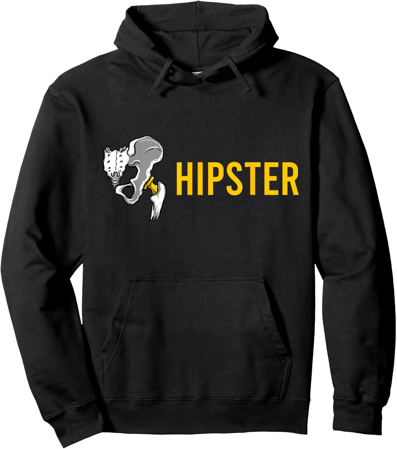 Pelvic Bone Hipster Funny Orthopaedic Doctor Surgeon Gift Hoodie - Hoodie | Black