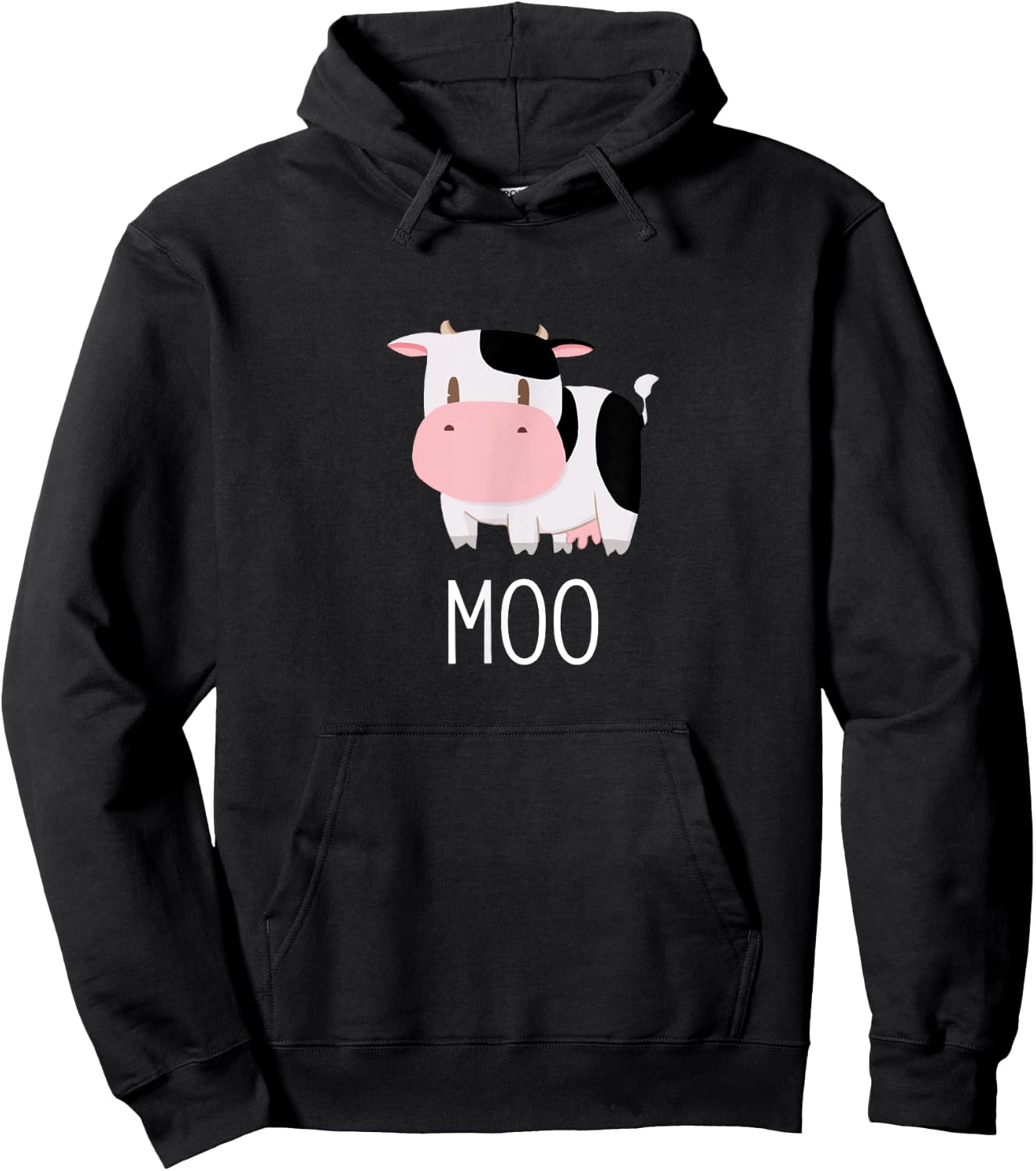 Cute Cow Moo Farm Animals Funny Farmer Cool Humor Novelty Hoodie - Hoodie | Black