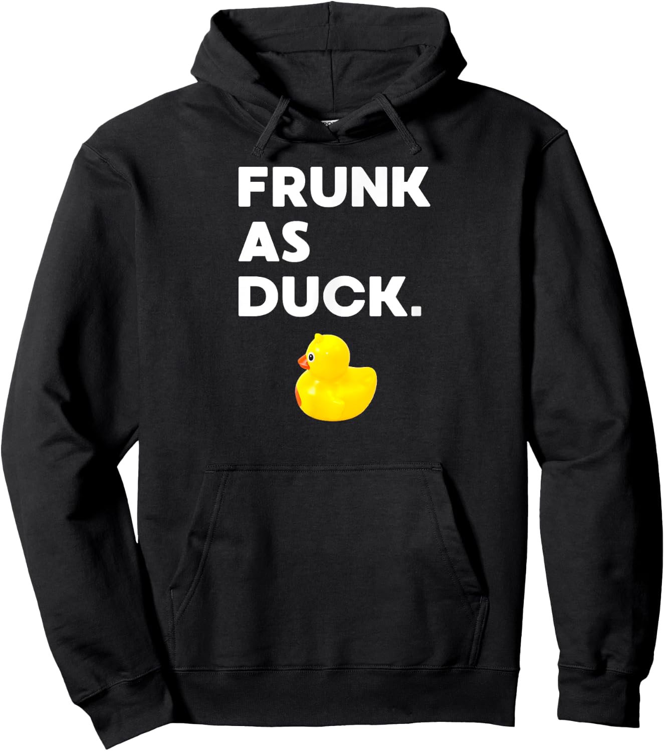 Frunk as Duck Funny Rubber Ducky Drinking Meme Humor Hoodie - Hoodie | Black