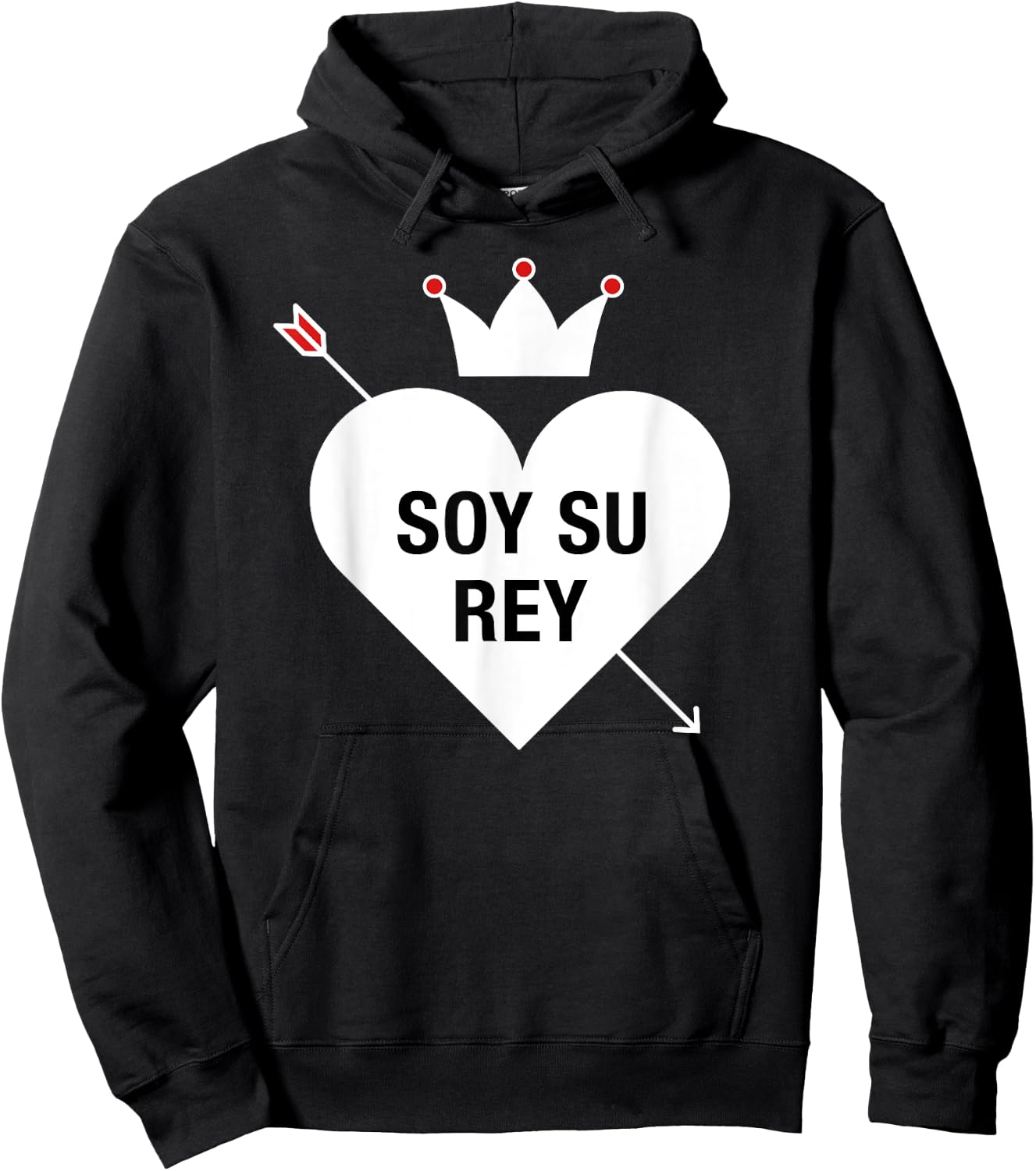 Para Parejas San Valentin Su Soy Rey Shirt Hoodie - Hoodie | Black