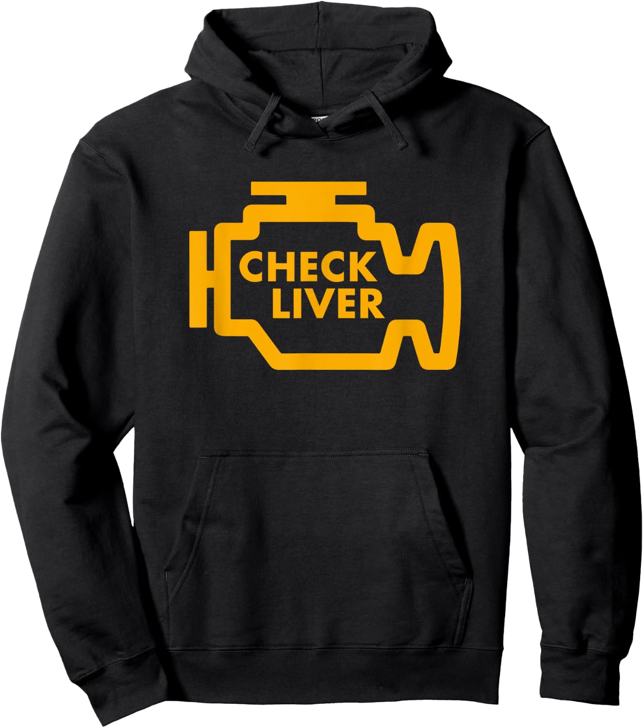 Check Liver Light Funny Drinking Hoodie - Hoodie | Black