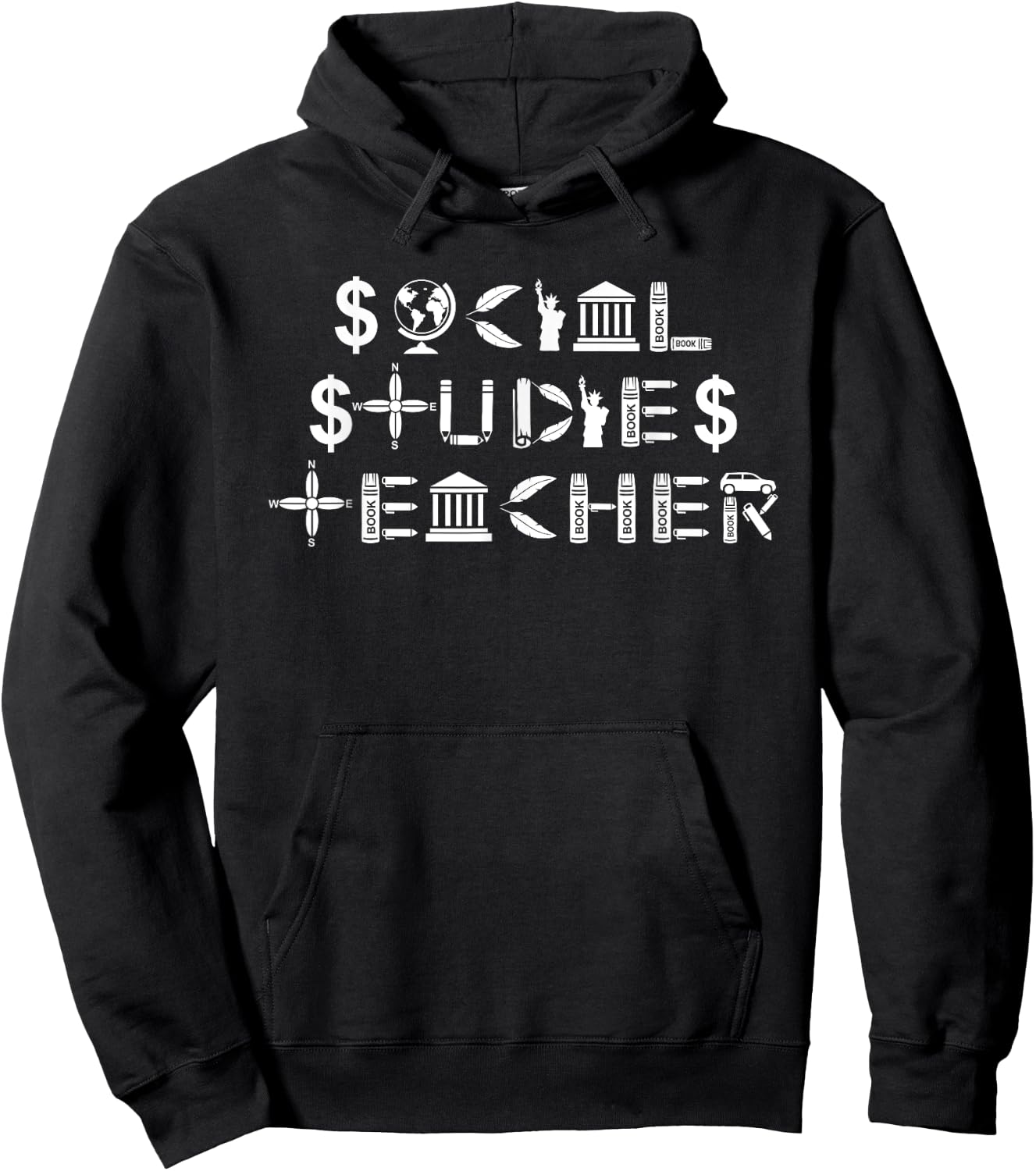 Social Studies Teacher Gift Men Women Hoodie - Hoodie | Black