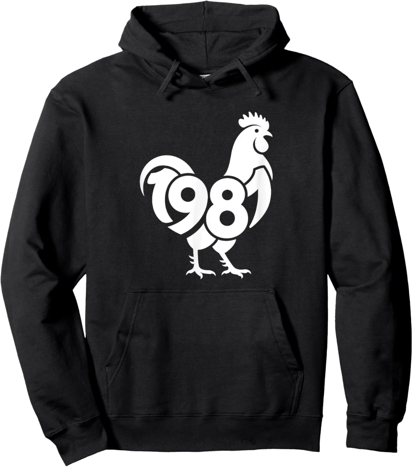 1981 Rooster - Chinese Zodiac Year Personalized Word Art Hoodie - Hoodie | Black
