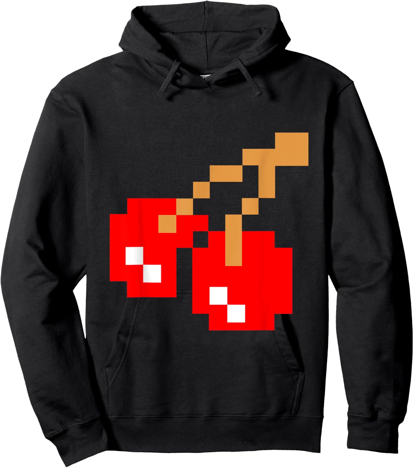 Retro Arcade Game Cherries Funny 80s arcade video game Hoodie - Hoodie | Black