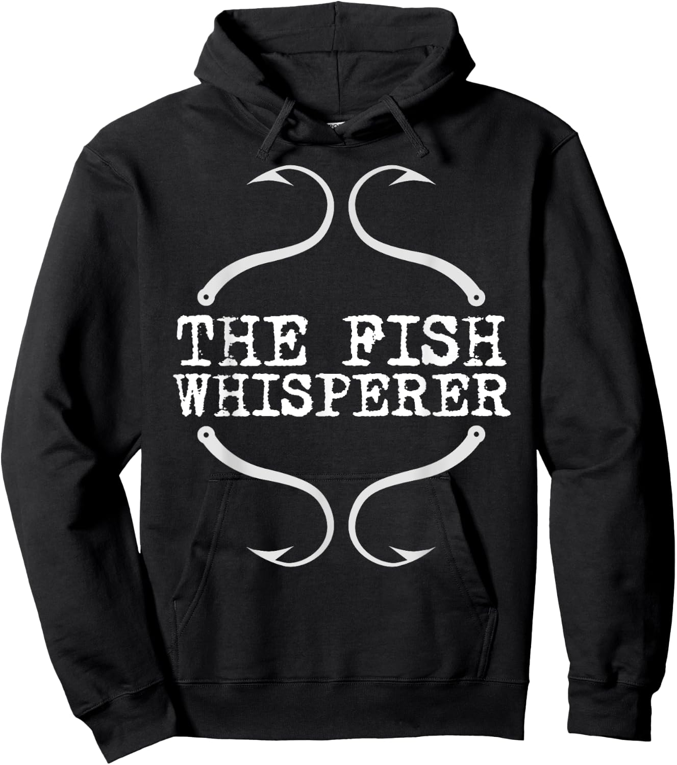 The Fish Whisperer Fishing Hooks Gift Fisherman Hoodie - Hoodie | Black
