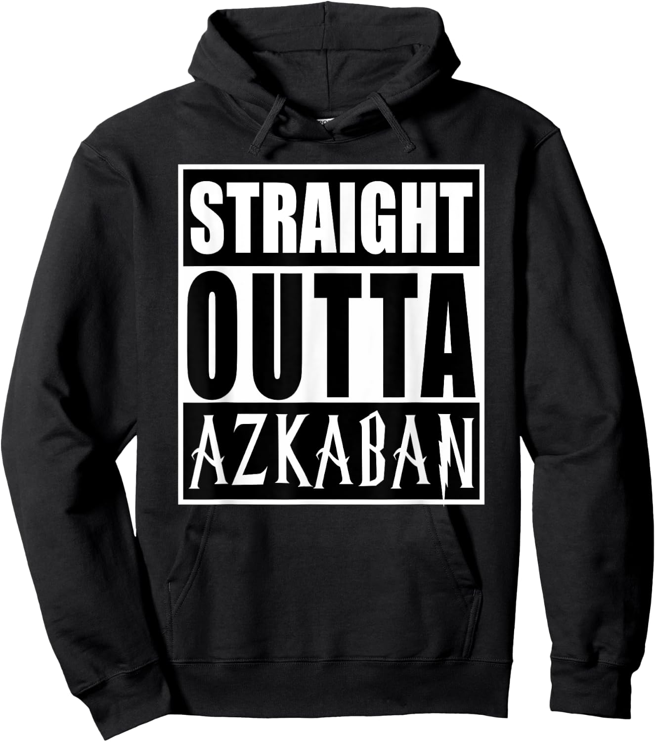 Straight Outta Askaban Funny Graphic Hoodie - Hoodie | Black