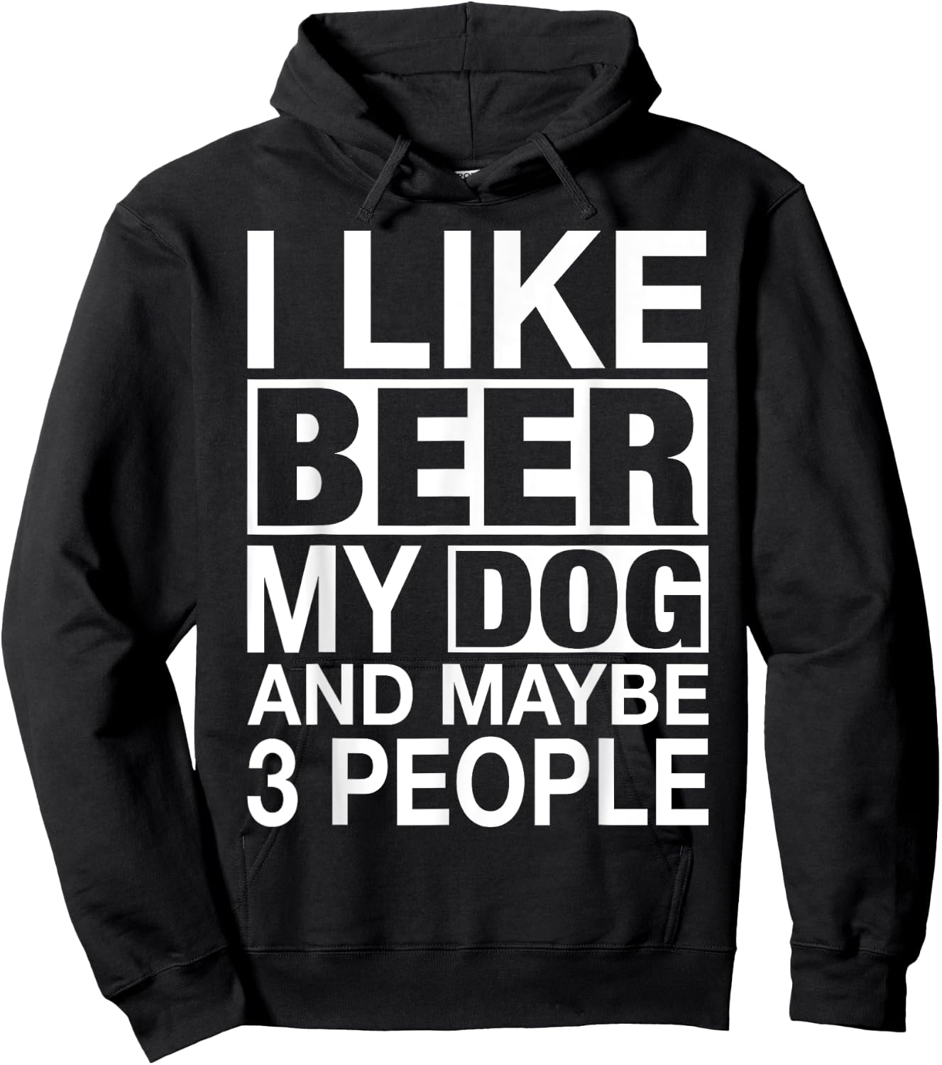 Beer Shirt Women Men I like Beer My Dog Maybe 3 People Gifts Hoodie - Hoodie | Black