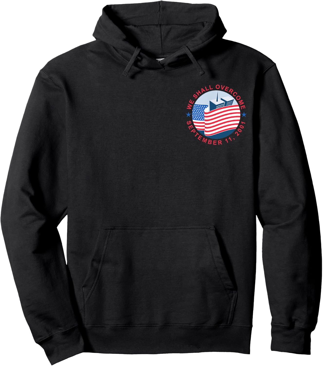 Logo Never Forget September 11 2001 Memorial Day American Hoodie - Hoodie | Black
