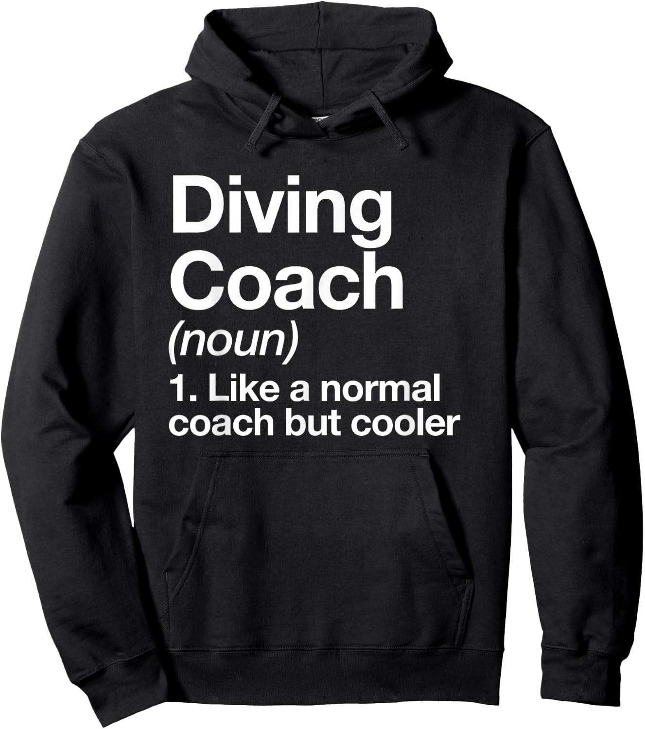 Diving Coach Definition Sports Funny Swim Instructor Trainer Hoodie - Hoodie | Black