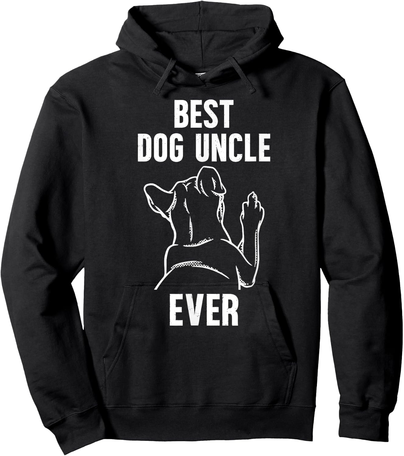 Best Dog Uncle Ever Dog Lover Uncle Dog Hoodie - Hoodie | Black