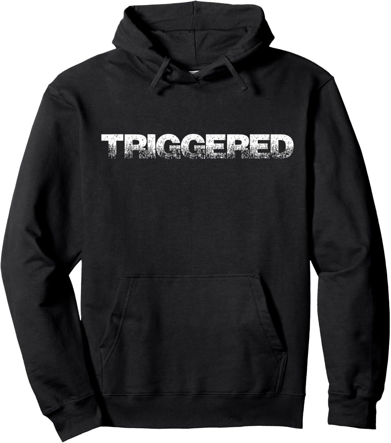TRIGGERED ~ The word Triggered fun font Hoodie - Hoodie | Black
