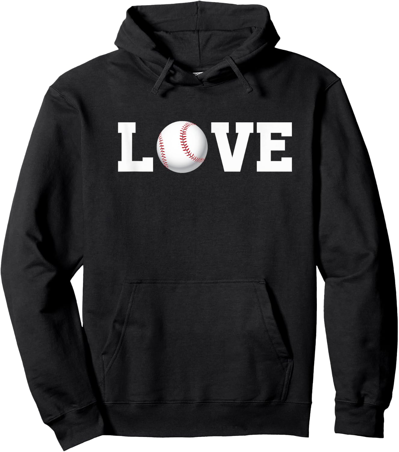 Gift baseball lovers, love baseball shirt Hoodie - Hoodie | Black
