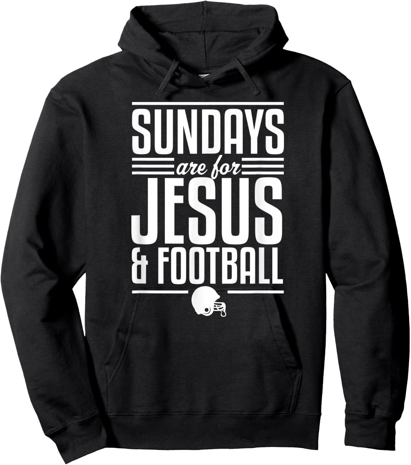 Sundays Are For Jesus And Football Christian Football Fan Hoodie - Hoodie | Black