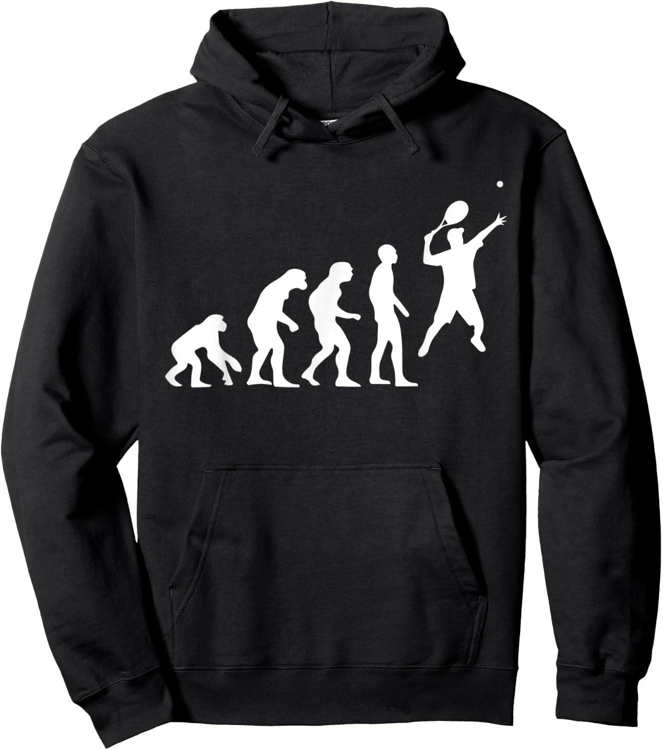 Evolution Of Man Tennis Hoodie - Hoodie | Black