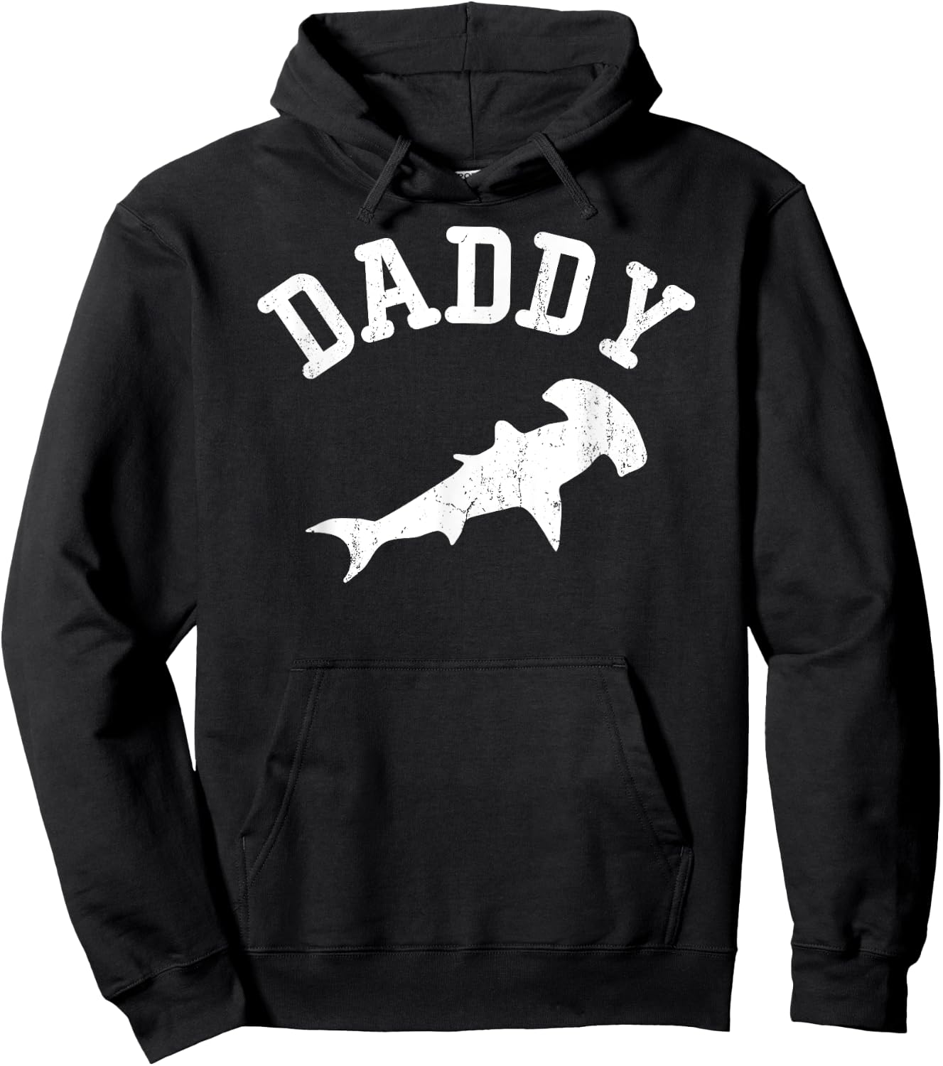 Daddy Hammerhead Shark vintage Gift ideas for Dad Hoodie - Hoodie | Black