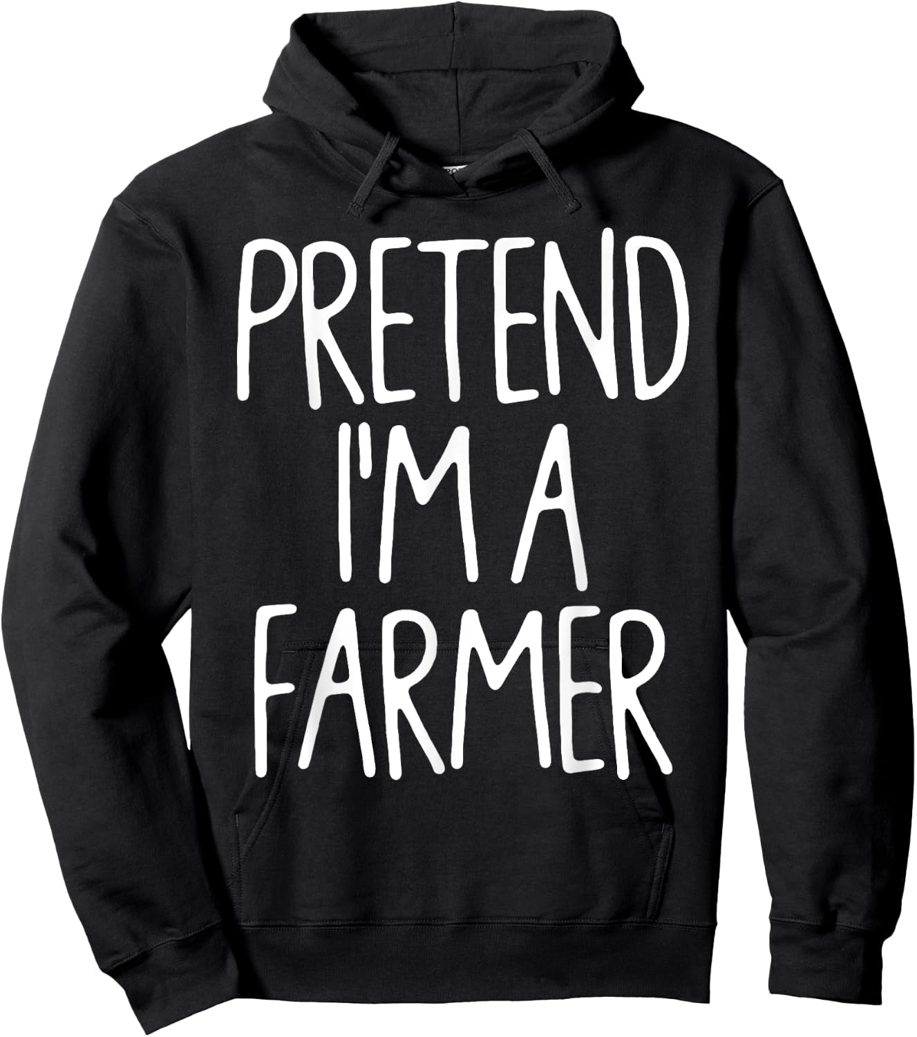 Pretend I'm A Farmer Matching Lazy Easy Halloween Costume Hoodie - Hoodie | Black