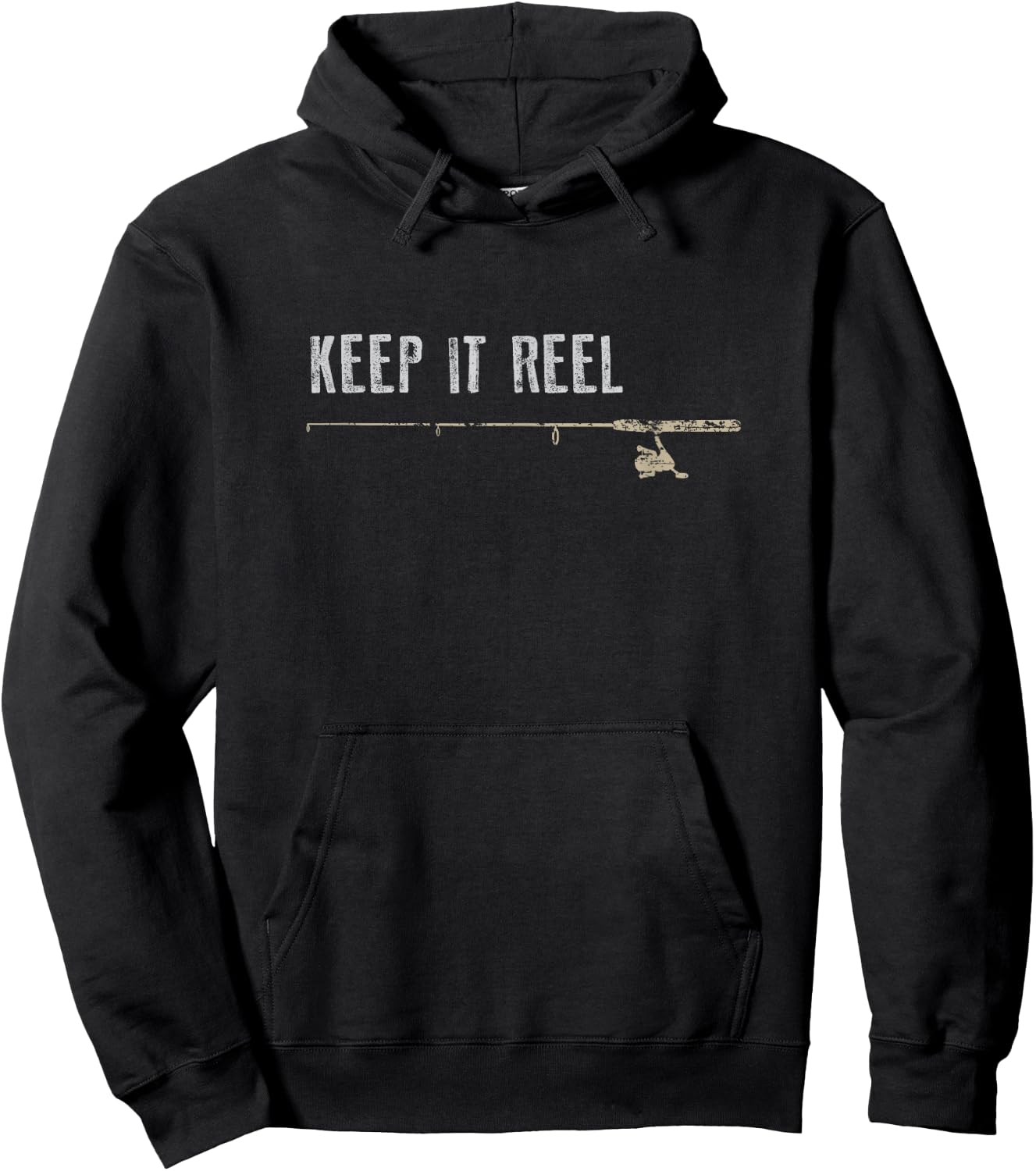 Funny Fishing Shirt, Keep it Reel Fish Father's Day Gift Hoodie - Hoodie | Black