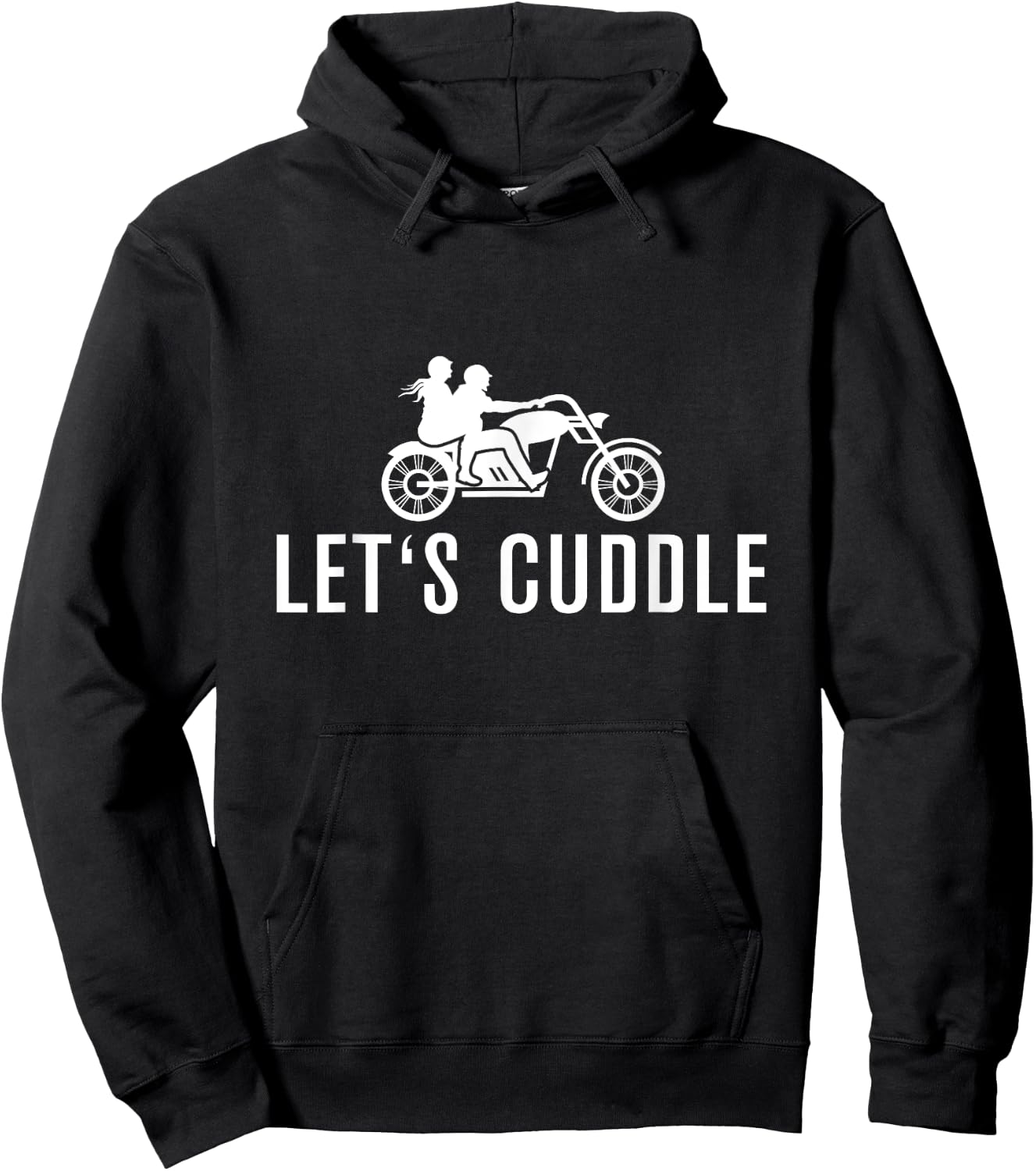 Lets Cuddle Couple Biker Motorcycle Sweet Ride Hoodie - Hoodie | Black
