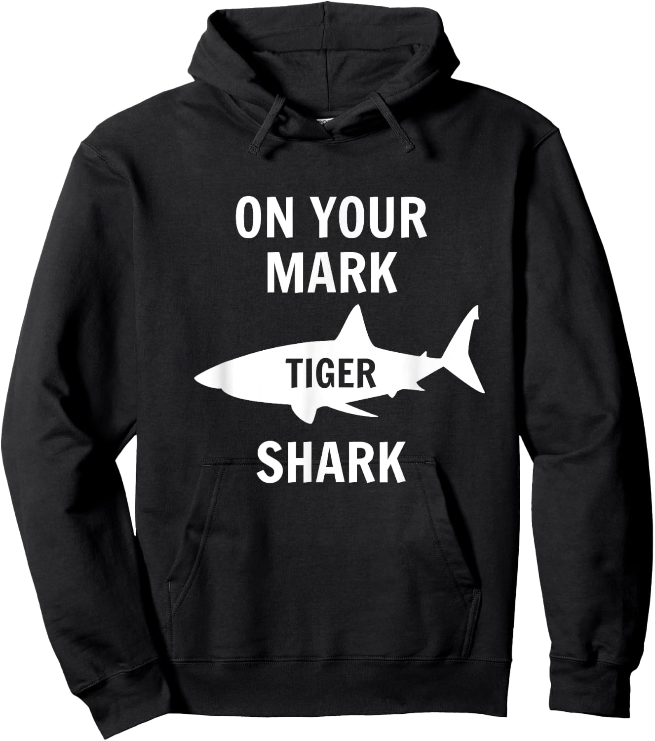 On Your Mark Tiger Shark Red Hoodie - Hoodie | Black