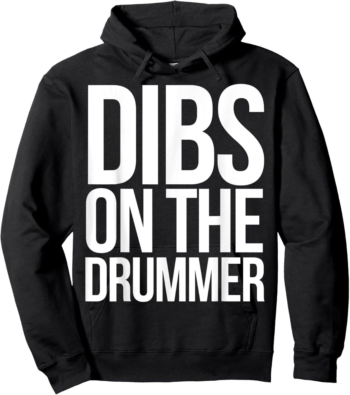 Dibs on the drummer shirt funny band drummers Hoodie - Hoodie | Black