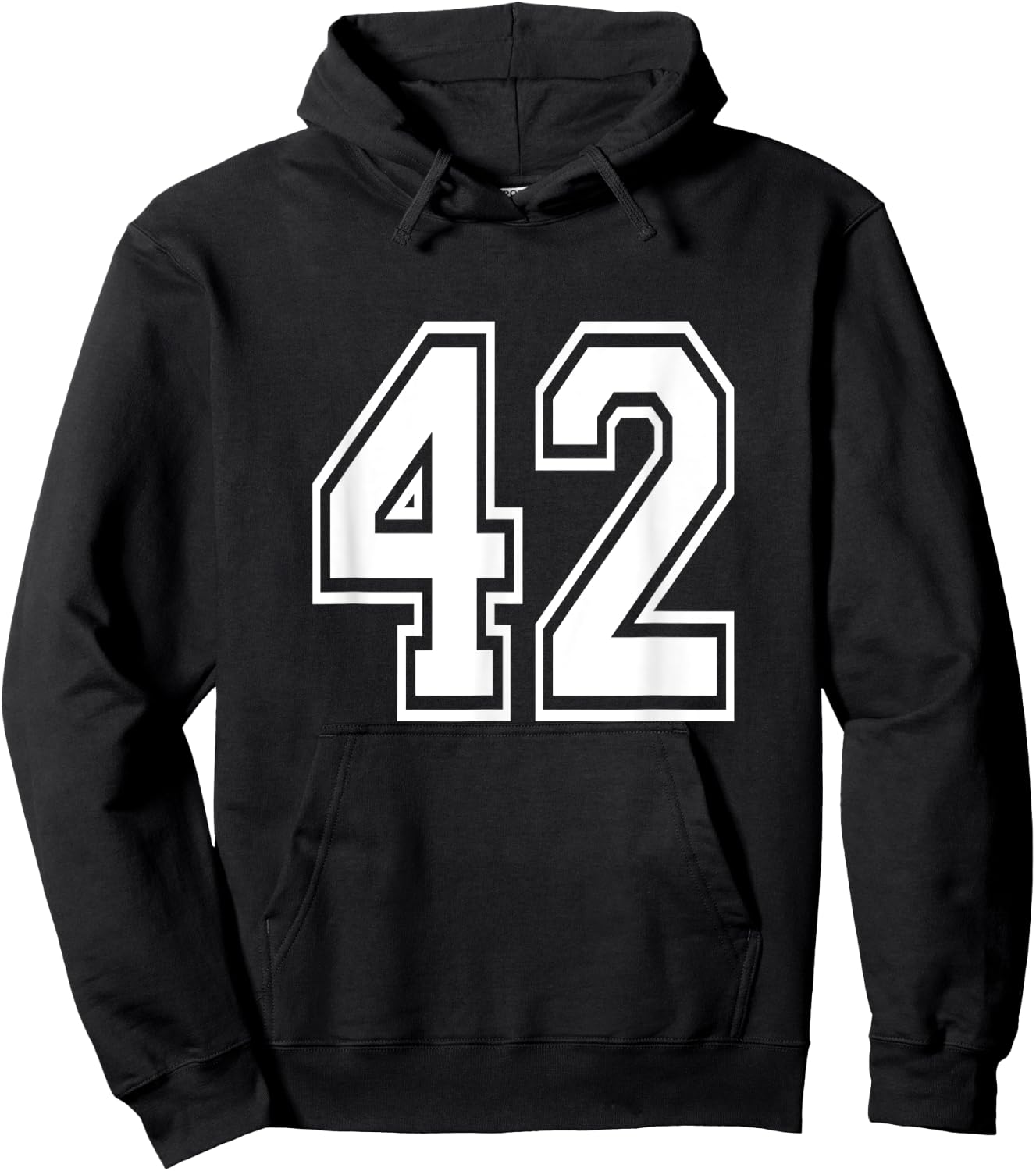 Number 42 Birthday Varsity Sports Team Jersey Hoodie - Hoodie | Black