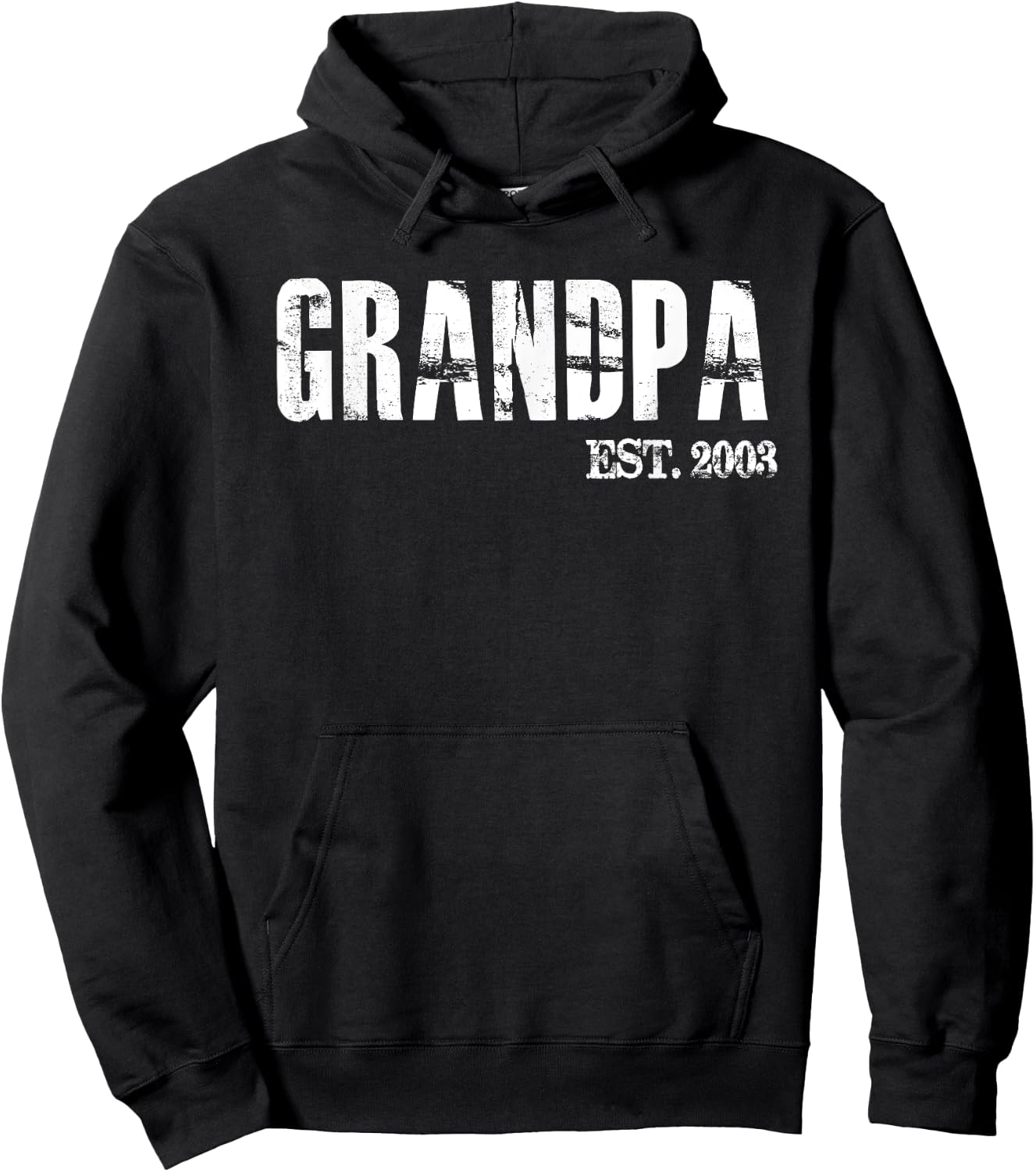 Grandpa Est 2003 Father's Day Gift From Daughter Son T Shirt Hoodie - Hoodie | Black