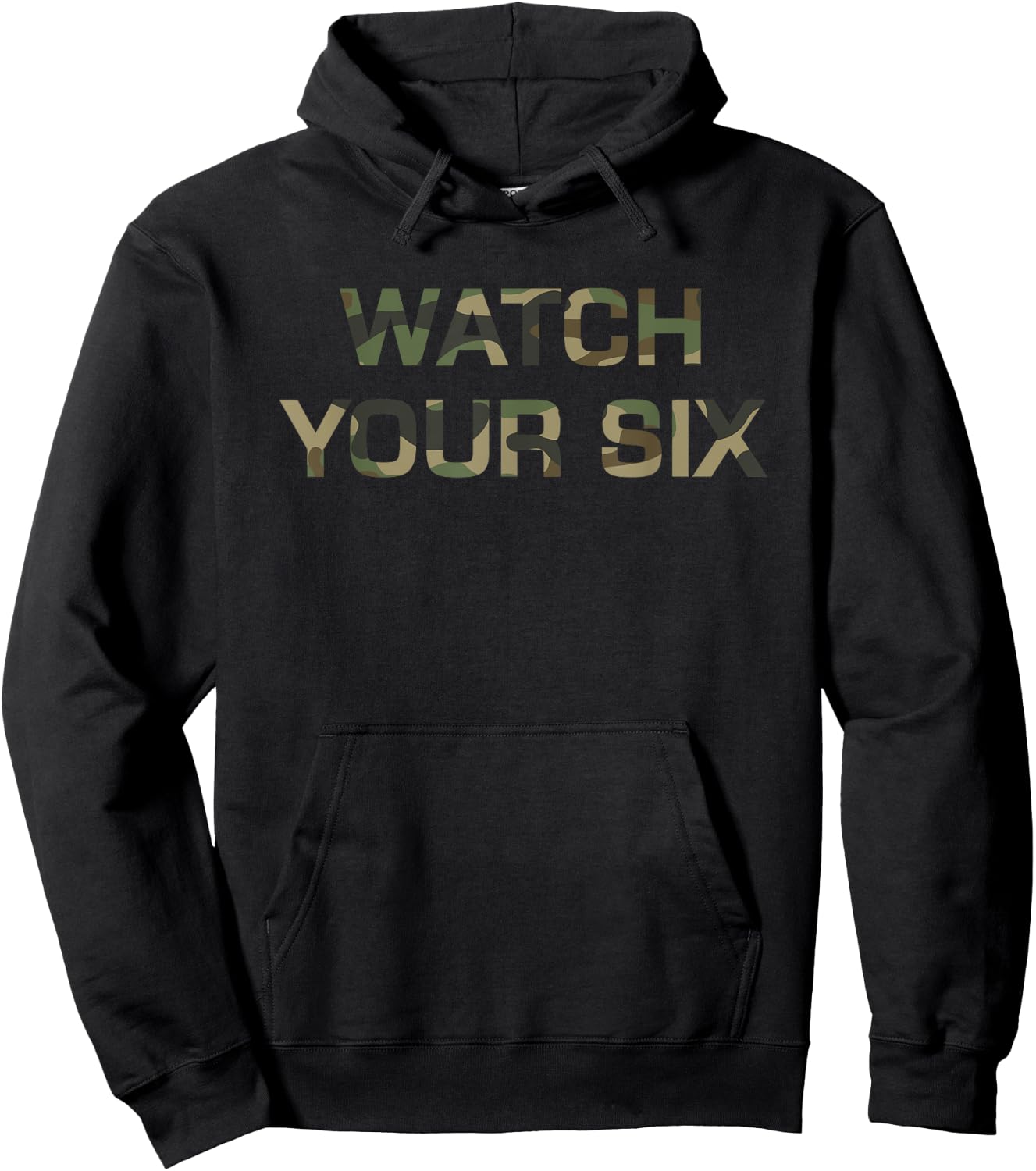 Watch your Six Military Law Enforcement Outdoors Hunting Hoodie - Hoodie | Black
