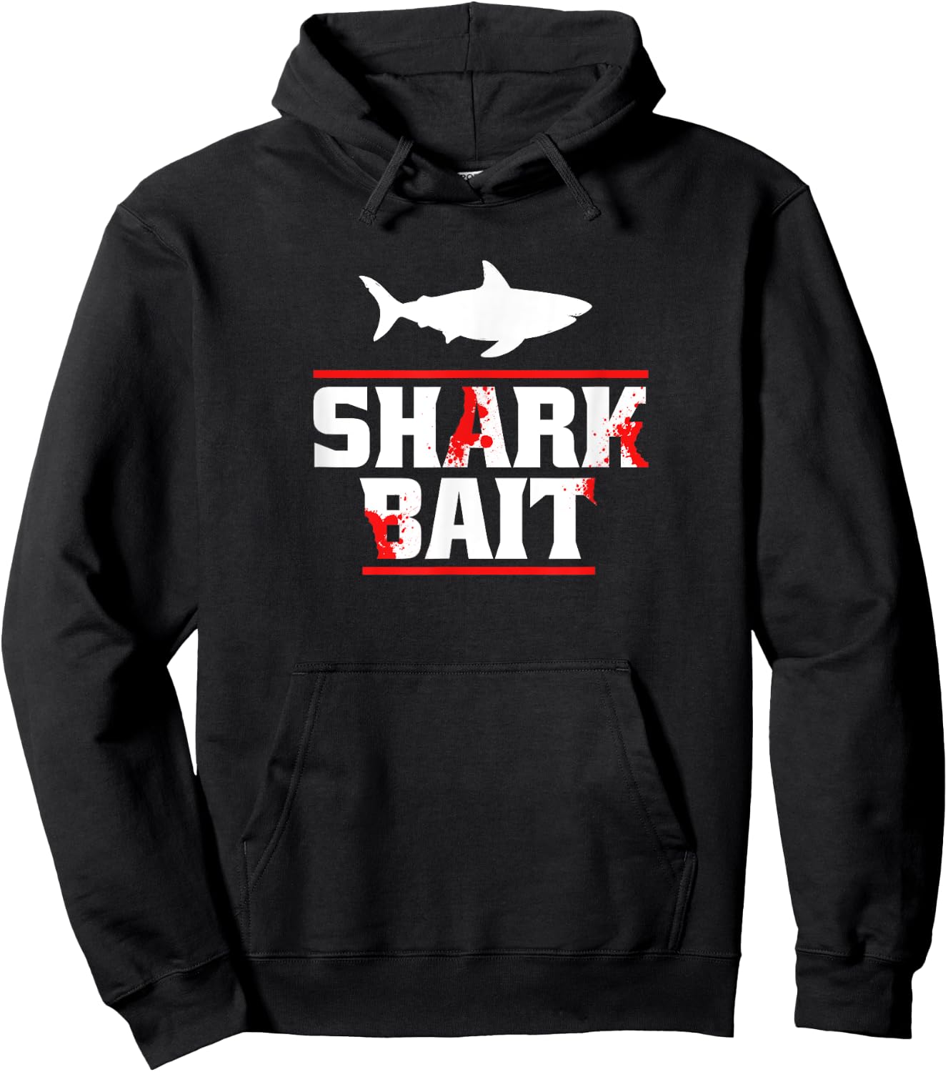 Shark Bait Funny Shark Lover Hoodie - Hoodie | Black
