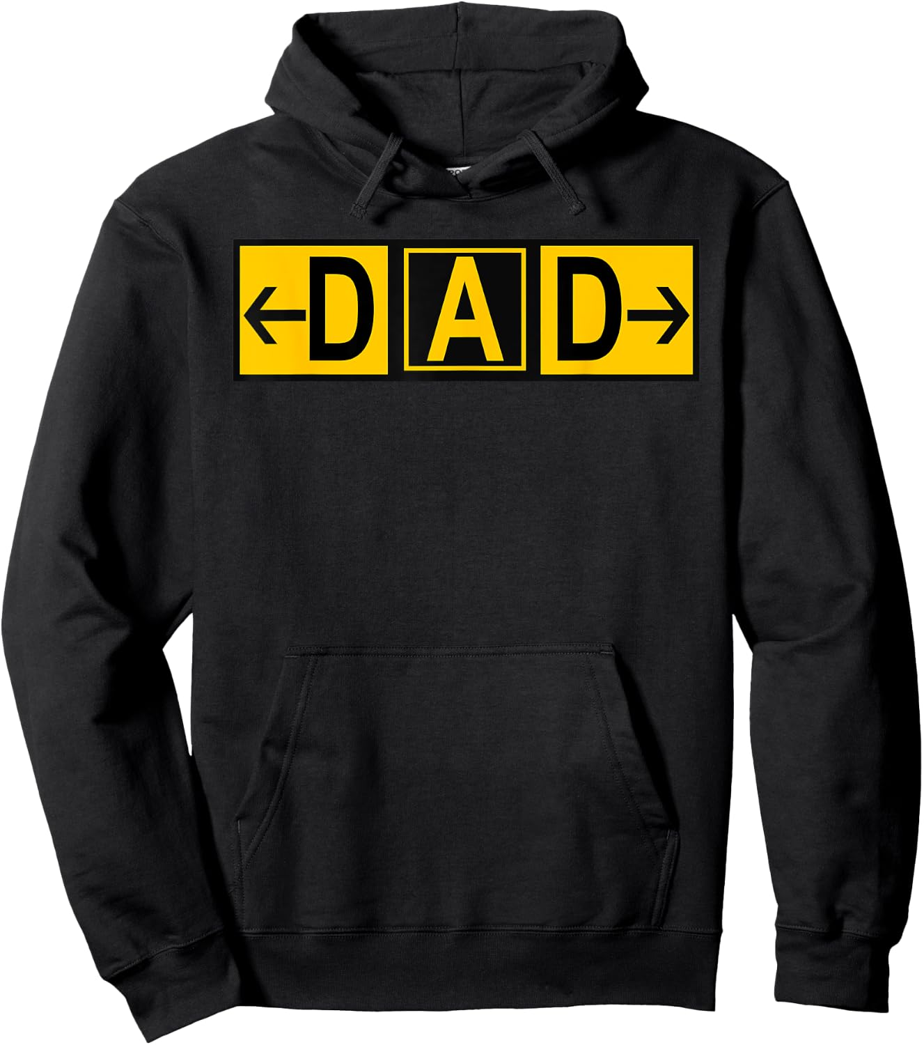 DAD Airport Taxiway Sign Pilot Father's Day 2019 Hoodie - Hoodie | Black