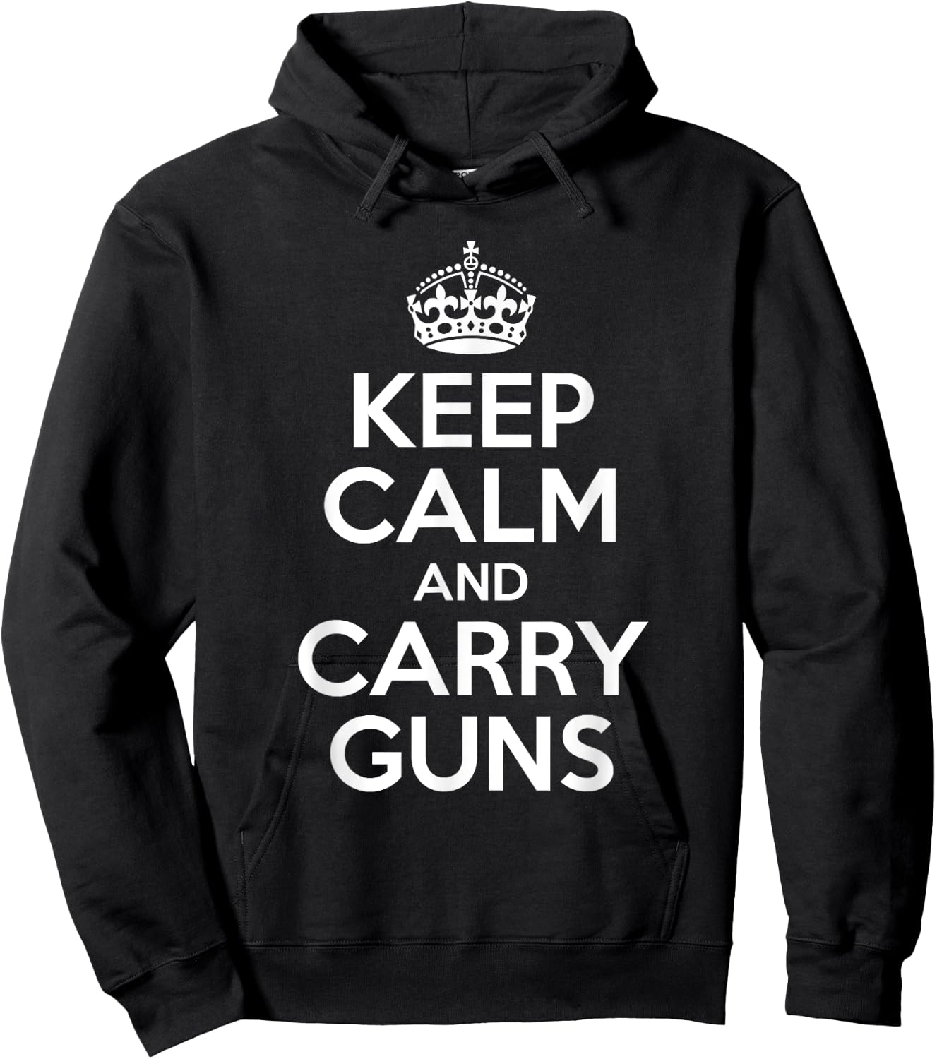 Keep Calm And Carry Guns 2nd Amendment Hoodie - Hoodie | Black